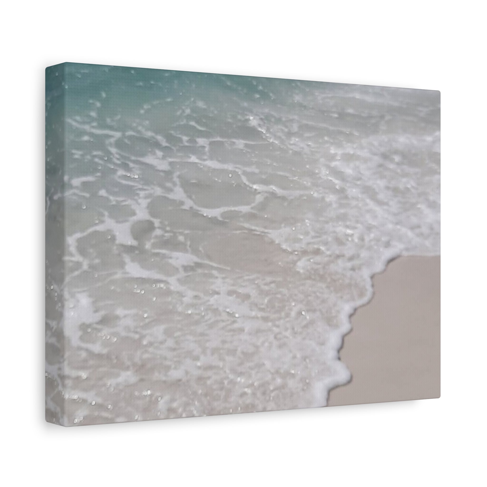 Seaside Shoreline Matte Canvas Print — Tranquil Beach Wall Art, Stretched 1.25"