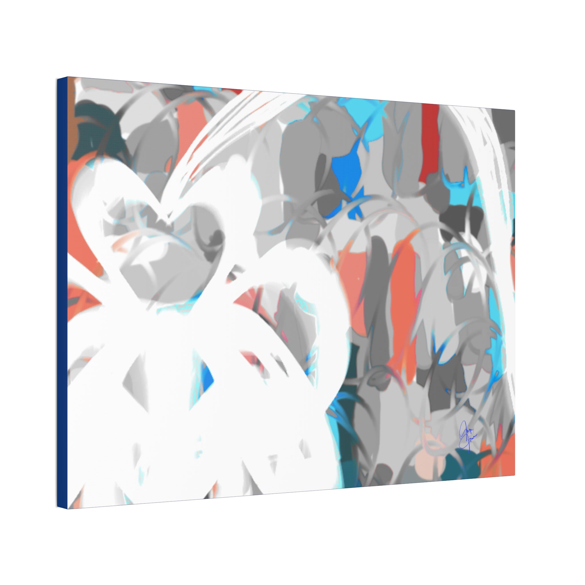 Abstract Coastal Breeze Canvas Print — Modern Stretched Wall Art