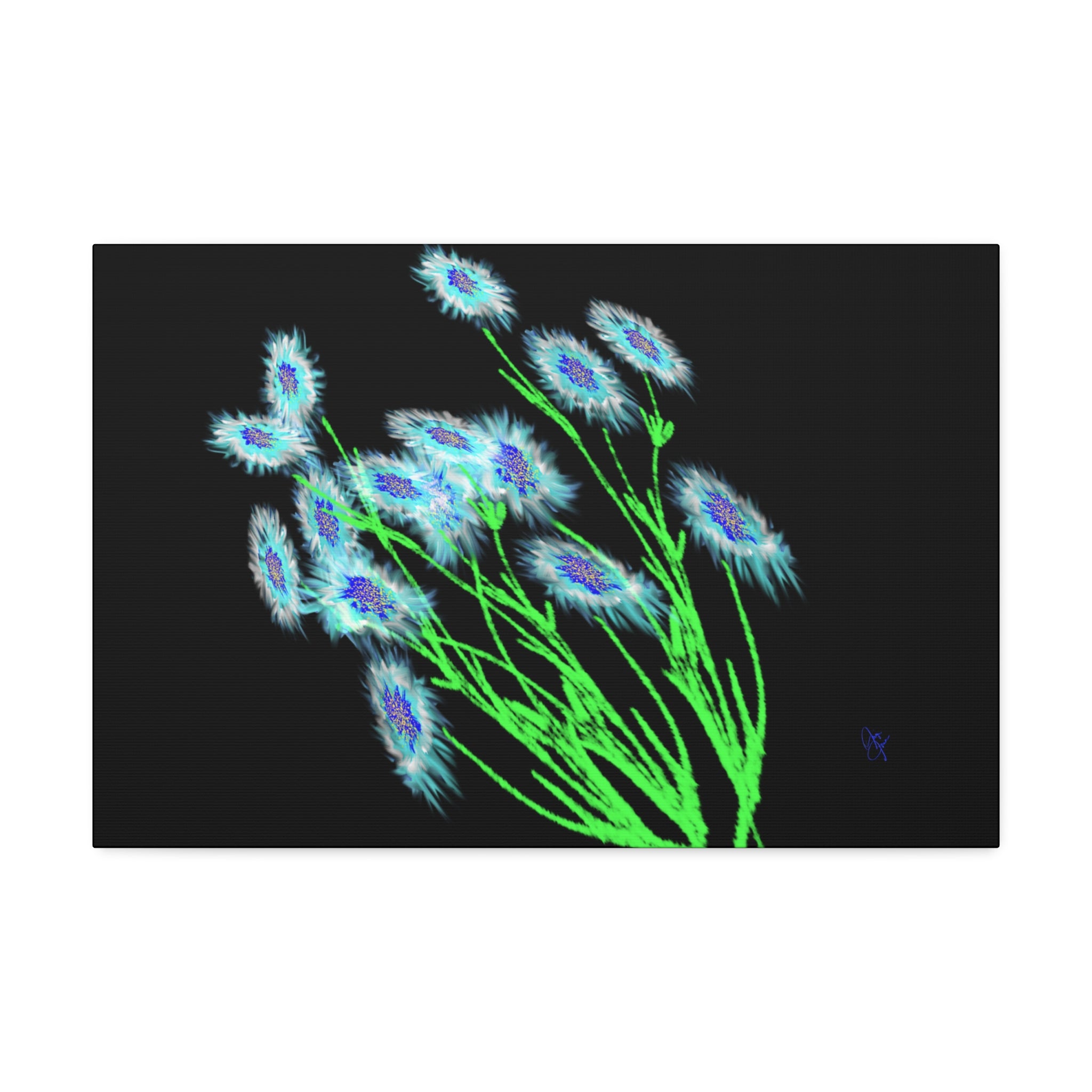 Neon Wildflower Canvas Print