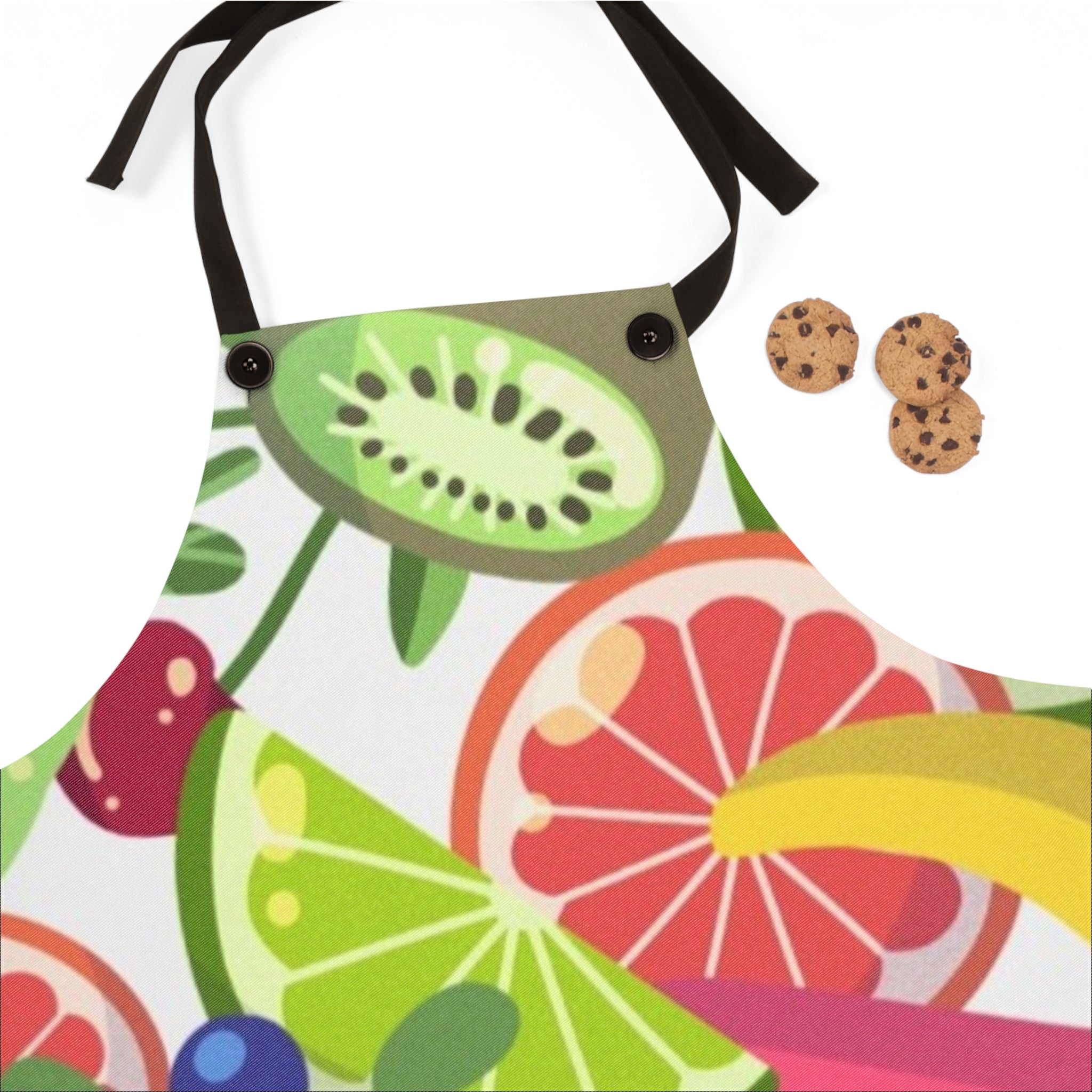Fruit Pattern Apron — Colorful Summer Citrus & Watermelon Kitchen Apron