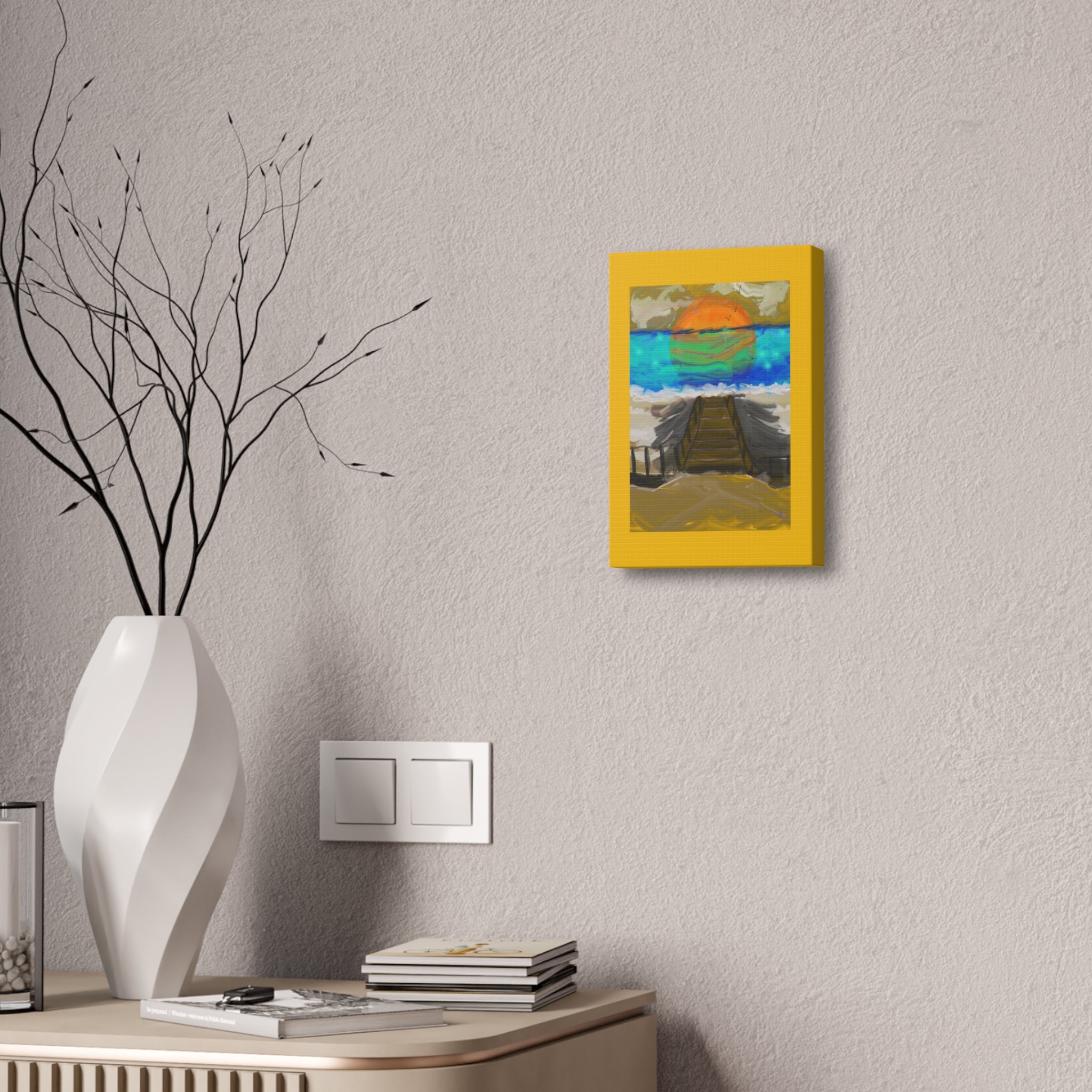 Sunset Beach Canvas Art – Stretched Wall Print