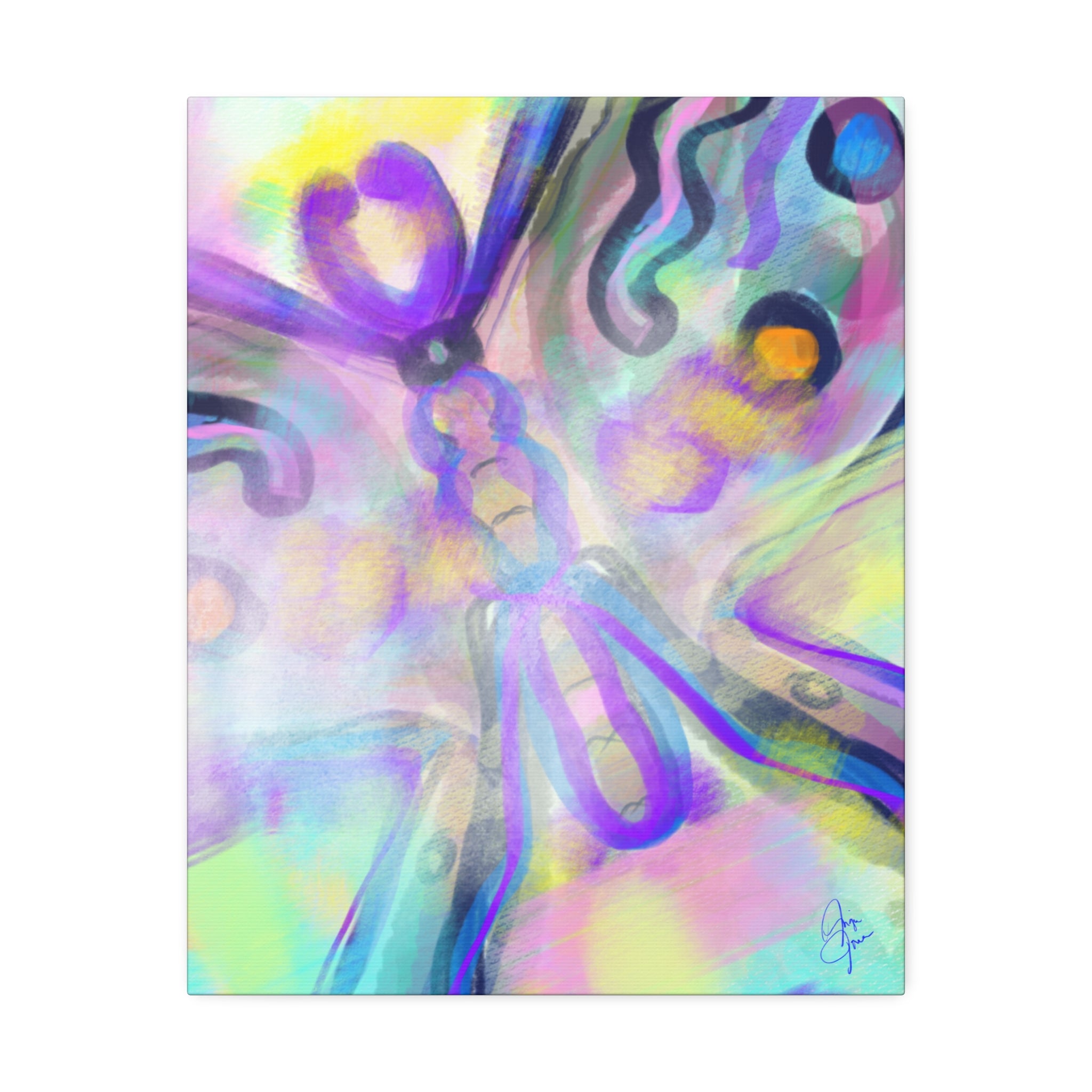 Abstract Pastel Butterfly Canvas — Stretched 1.5" Wall Art