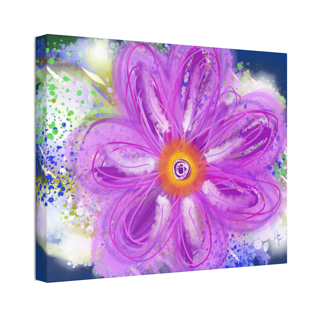 Purple Bloom Floral Canvas - Stretched 1.5" Wall Art