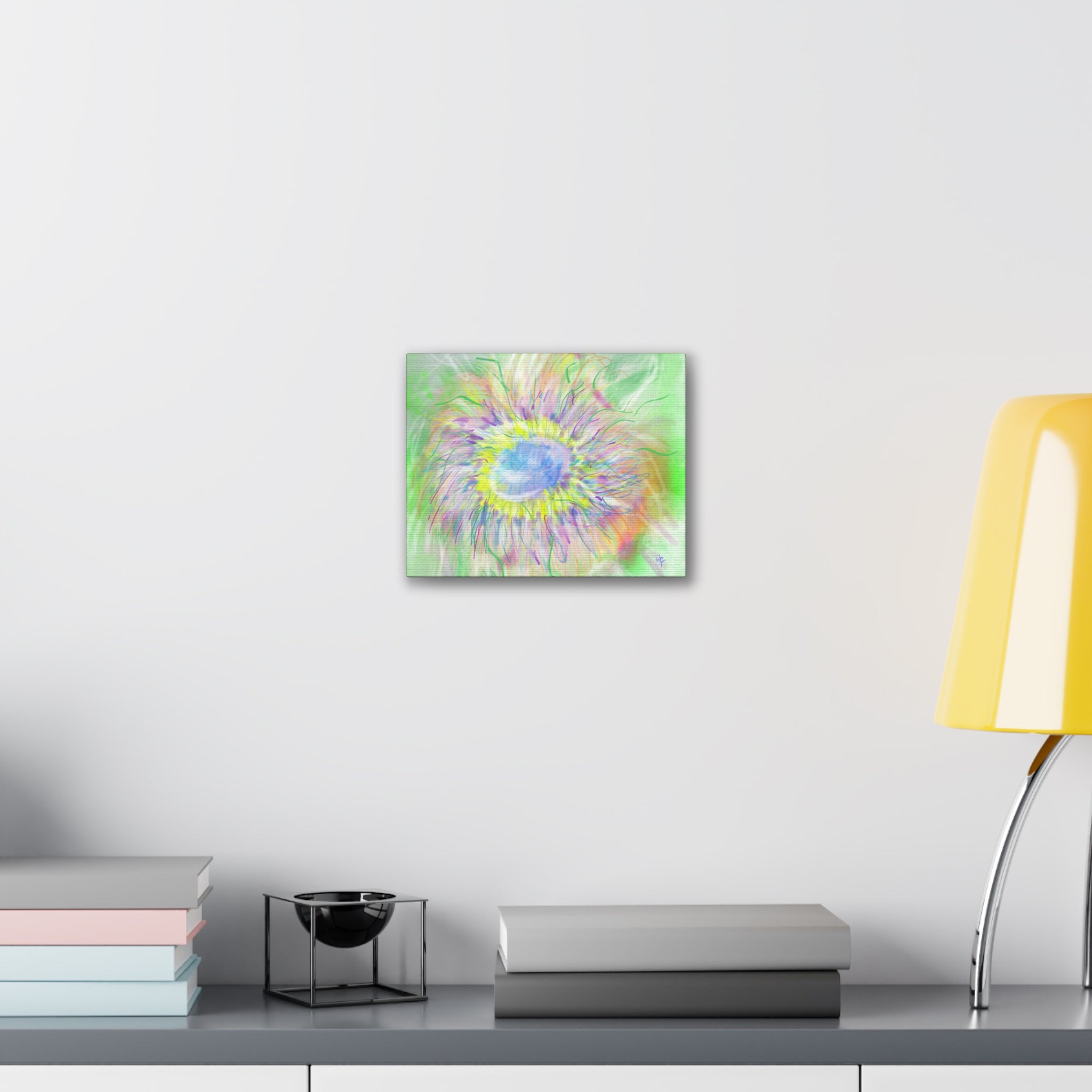 Abstract Pastel Bloom Canvas Print — Floral Wall Art for Living Room & Nursery