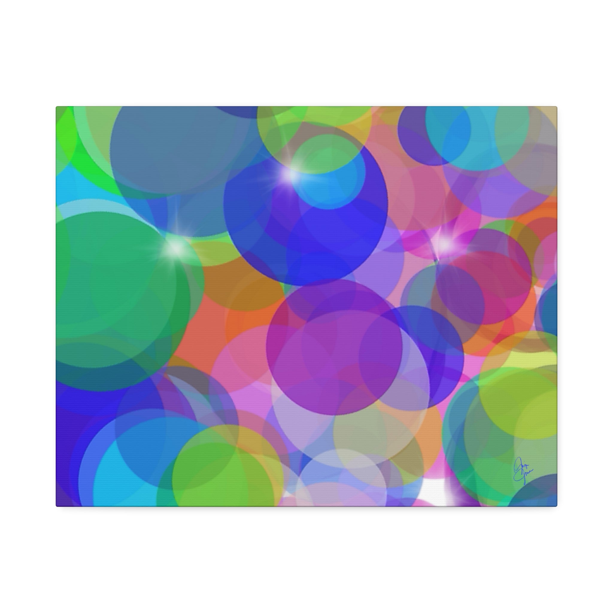 Abstract Colorful Bokeh Canvas Print — Vibrant Stretched Wall Art