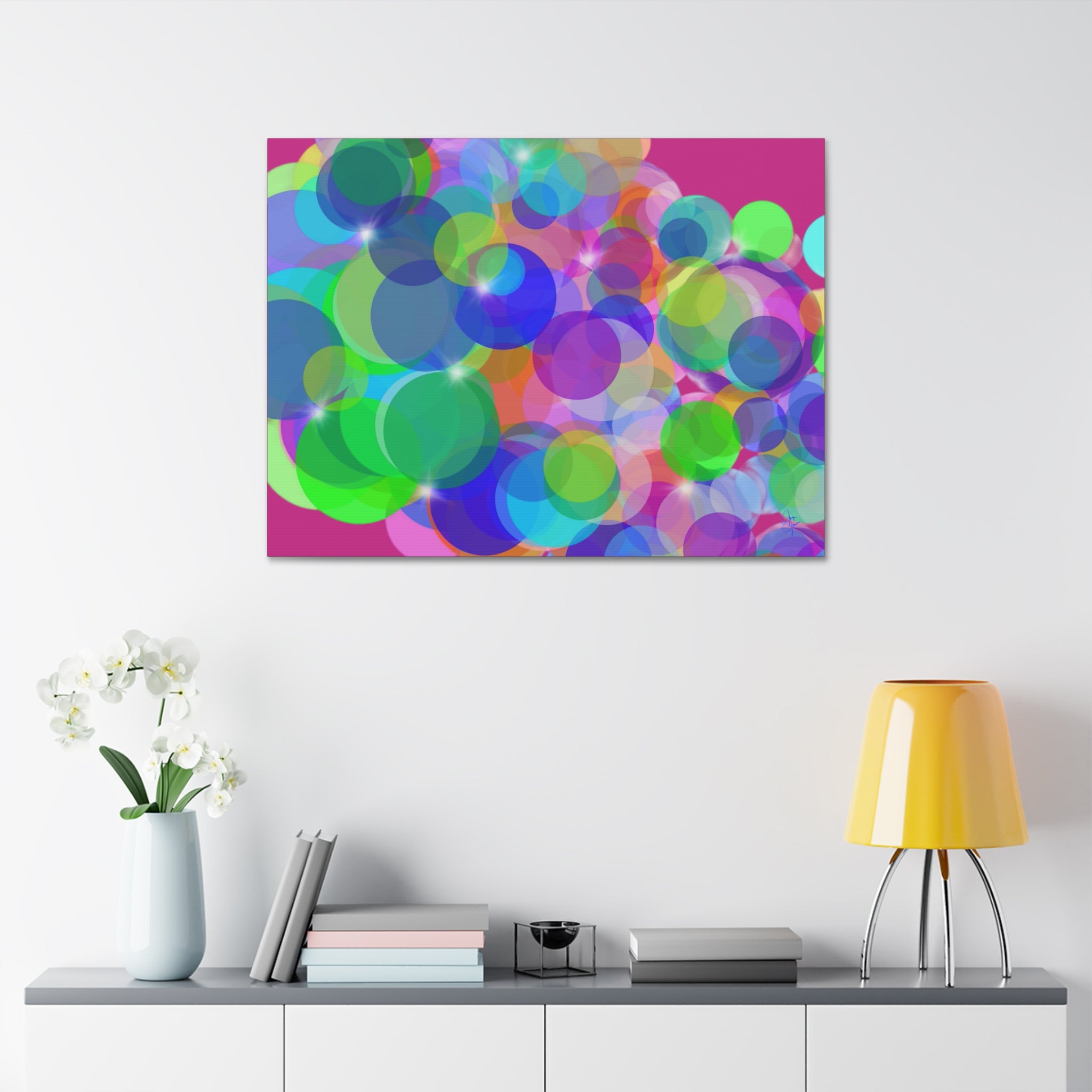 Abstract Colorful Bokeh Canvas Print — Vibrant Stretched Wall Art