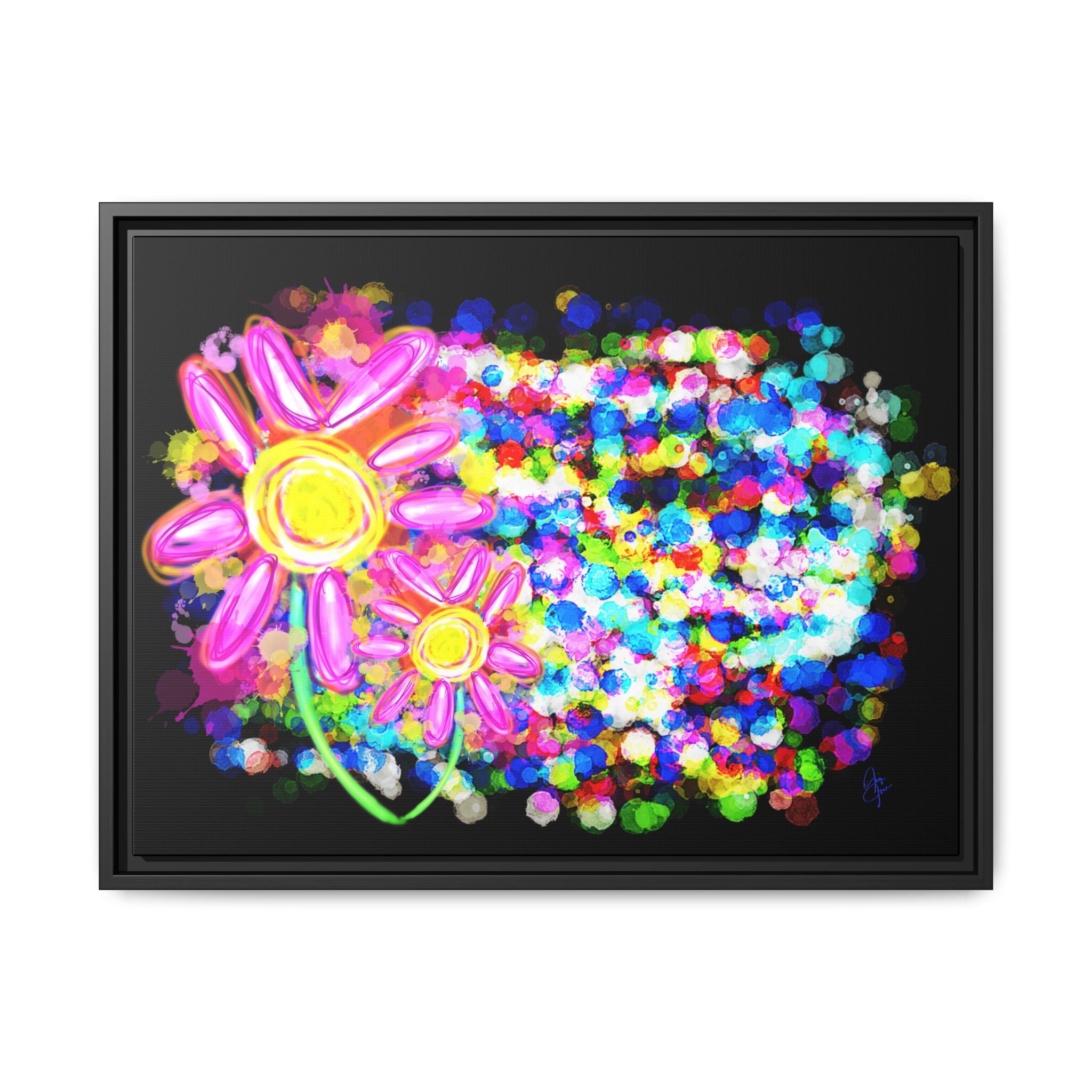 Playful Color Matte Canvas Framed Wall Art