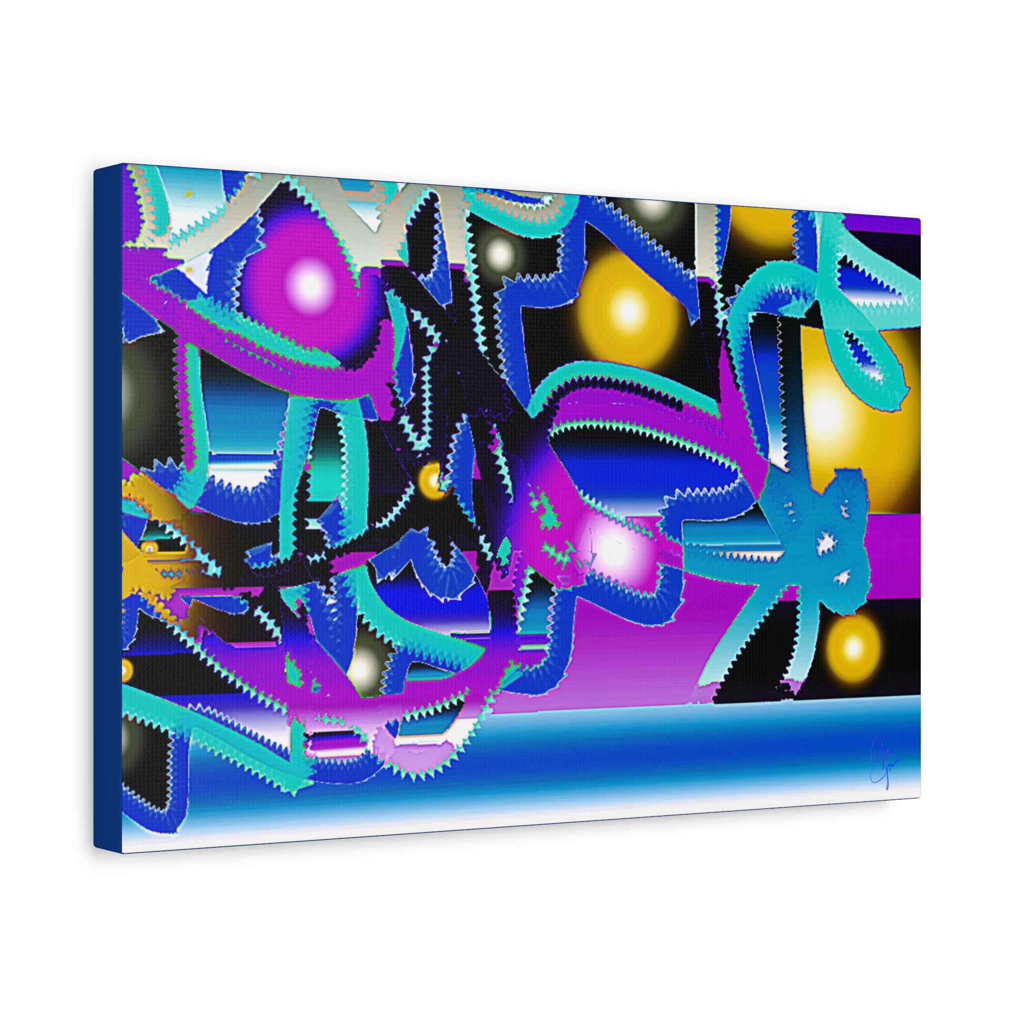 Contemporary City Lights Matte Canvas Wall Art — Stretched 1.25"
