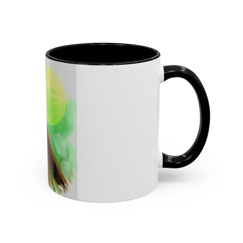 Cardinal Bird Accent Coffee Mug — Red Cardinal Sunrise Art Ceramic Mug (11/15 oz)