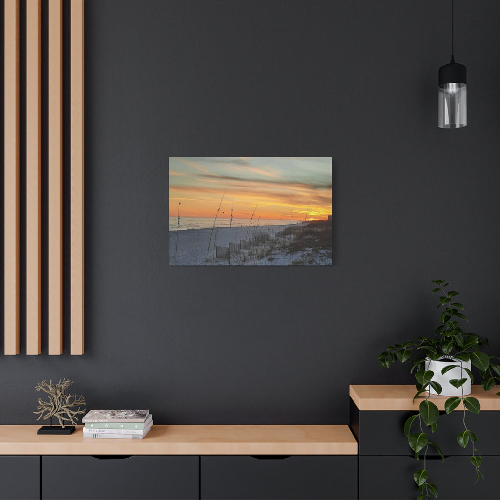 Sunset Beach Matte Canvas Art - Stretched Wall Decor