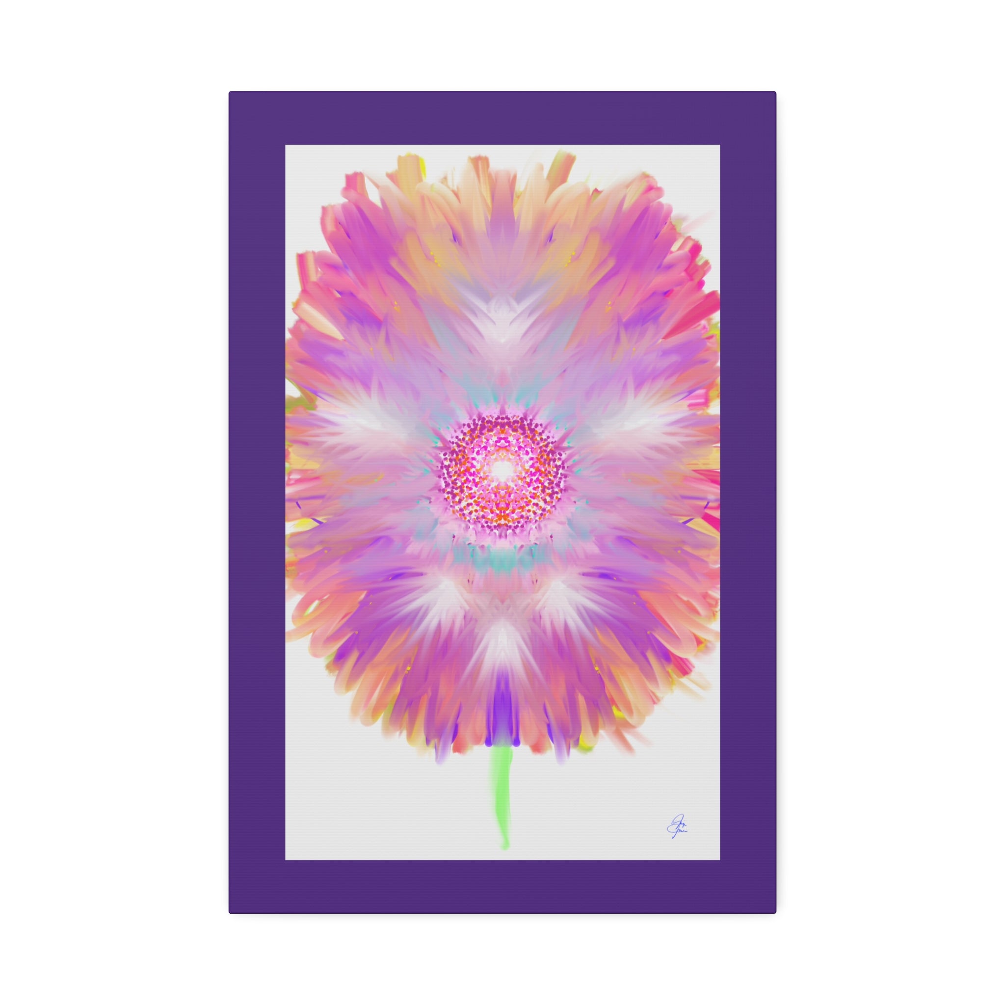 Pink Mandala Abstract Canvas - Stretched 1.5" Wall Art