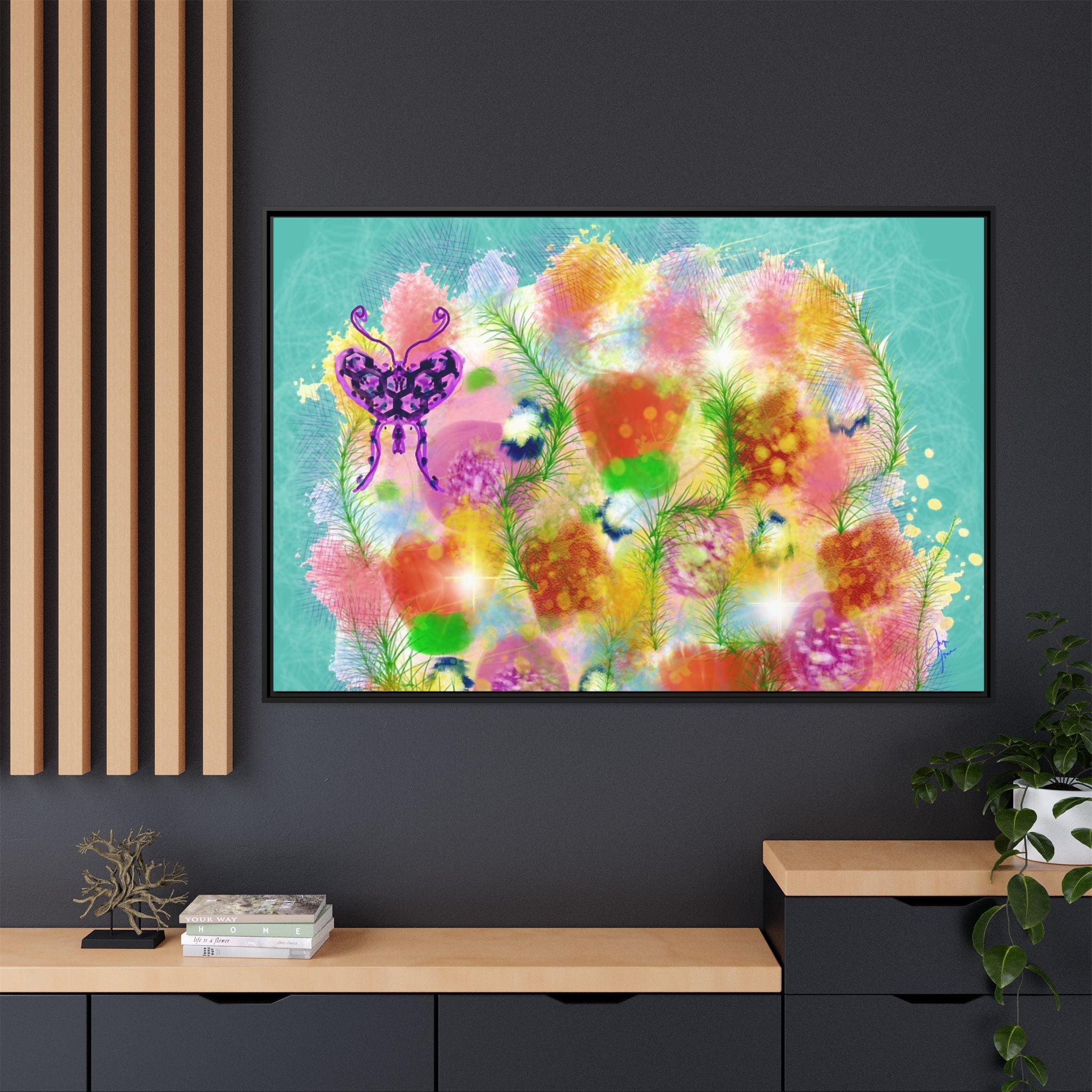 Matte Canvas, Framed (Multi-color)