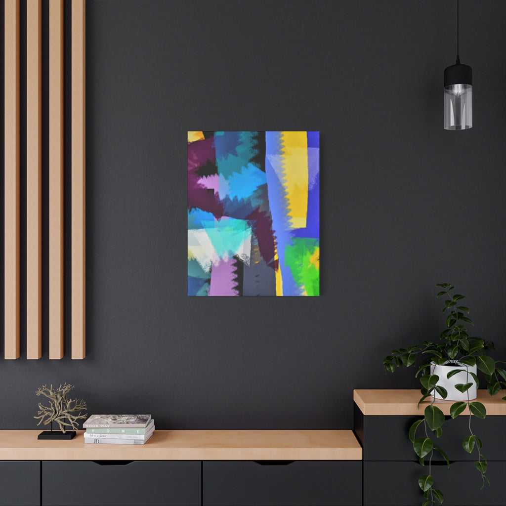 Abstract Color Burst Canvas Print — Vibrant Geometric Wall Art