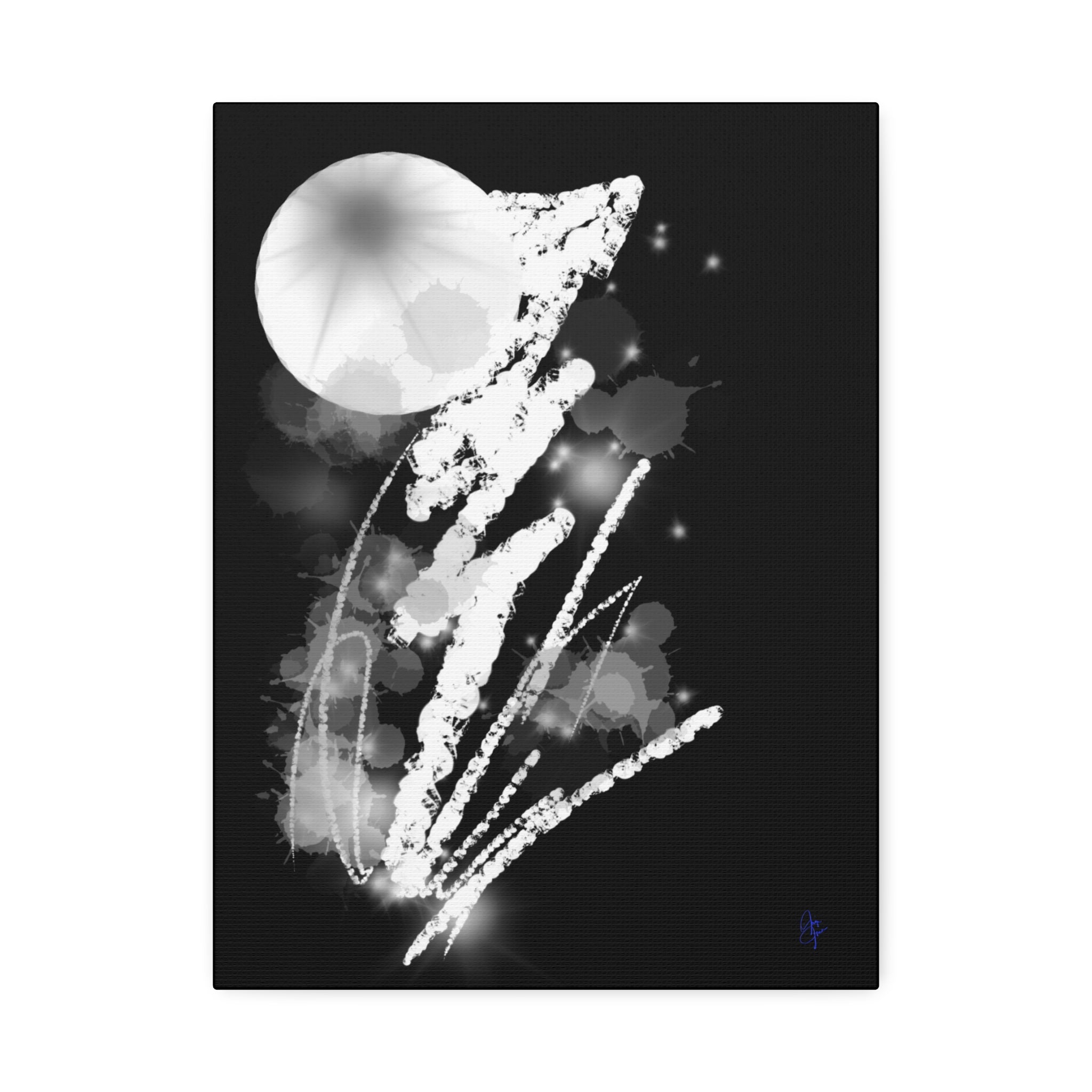 Canvas Stretched Art Print — "When lightning strikes"