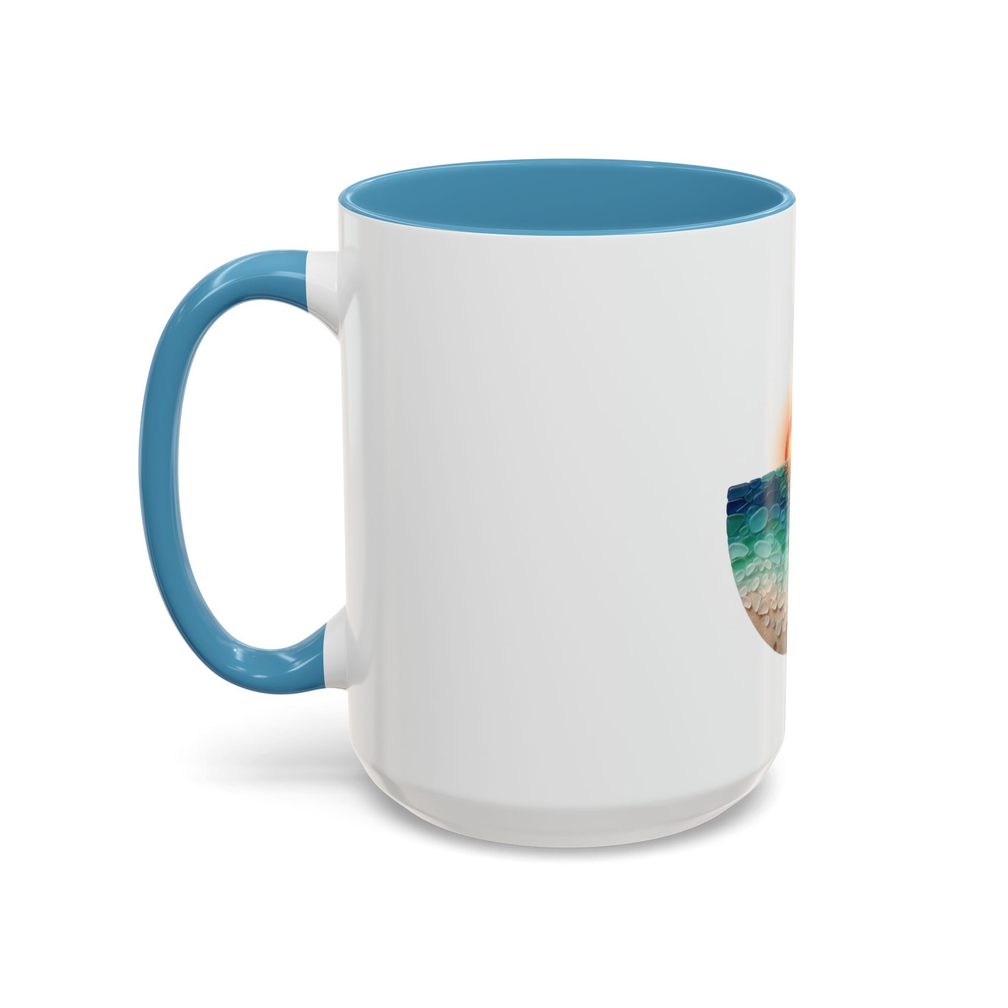 Sunset Beach Coffee Mug — Tropical Palm Ocean Sunrise Accent Mug (11/15oz)