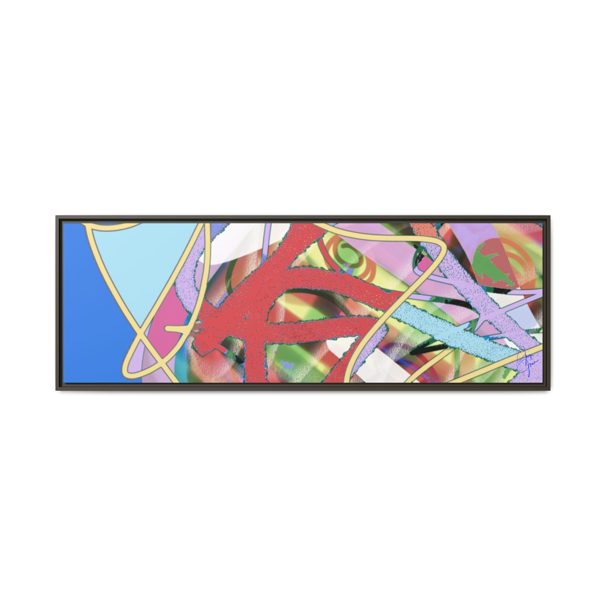 Abstract Multi‑Color Framed Canvas Art – Vibrant Modern Wall Decor
