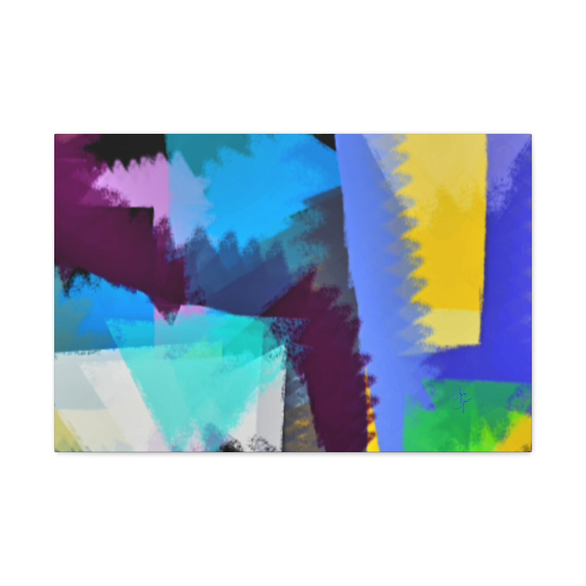 Abstract Color Burst Canvas Print — Vibrant Geometric Wall Art