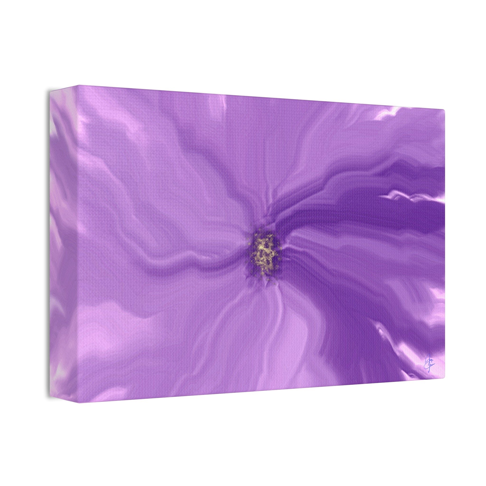 Abstract Purple Swirl Canvas Art – Stretched 1.5"