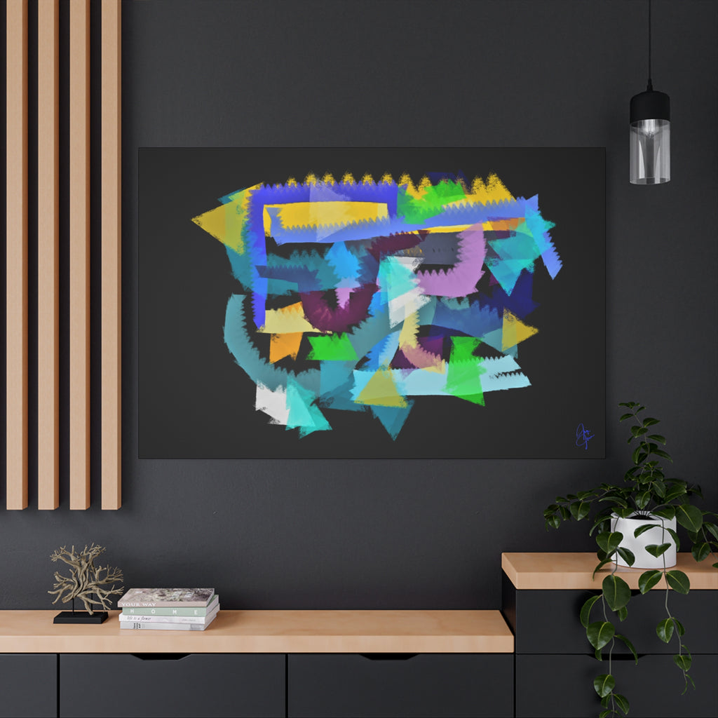 Abstract Color Burst Canvas Print — Vibrant Geometric Wall Art