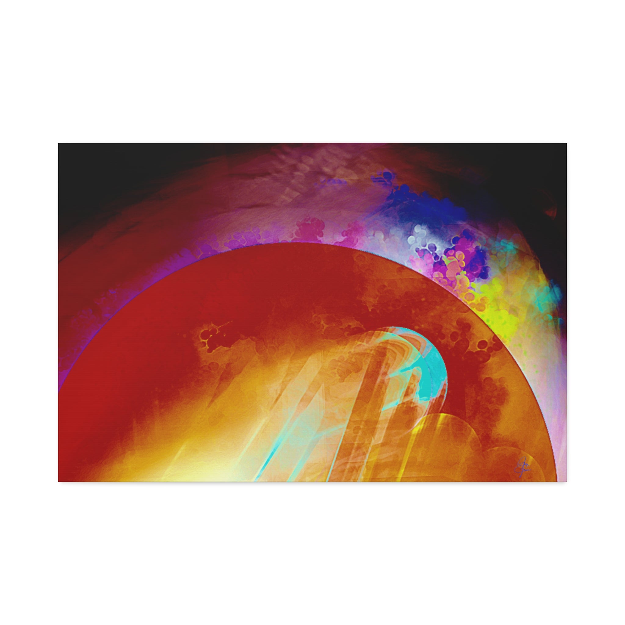 Abstract Solar Burst Canvas Print — Vibrant Colorful Wall Art