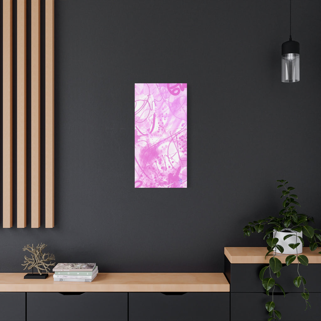 Pink Abstract Graffiti Matte Canvas