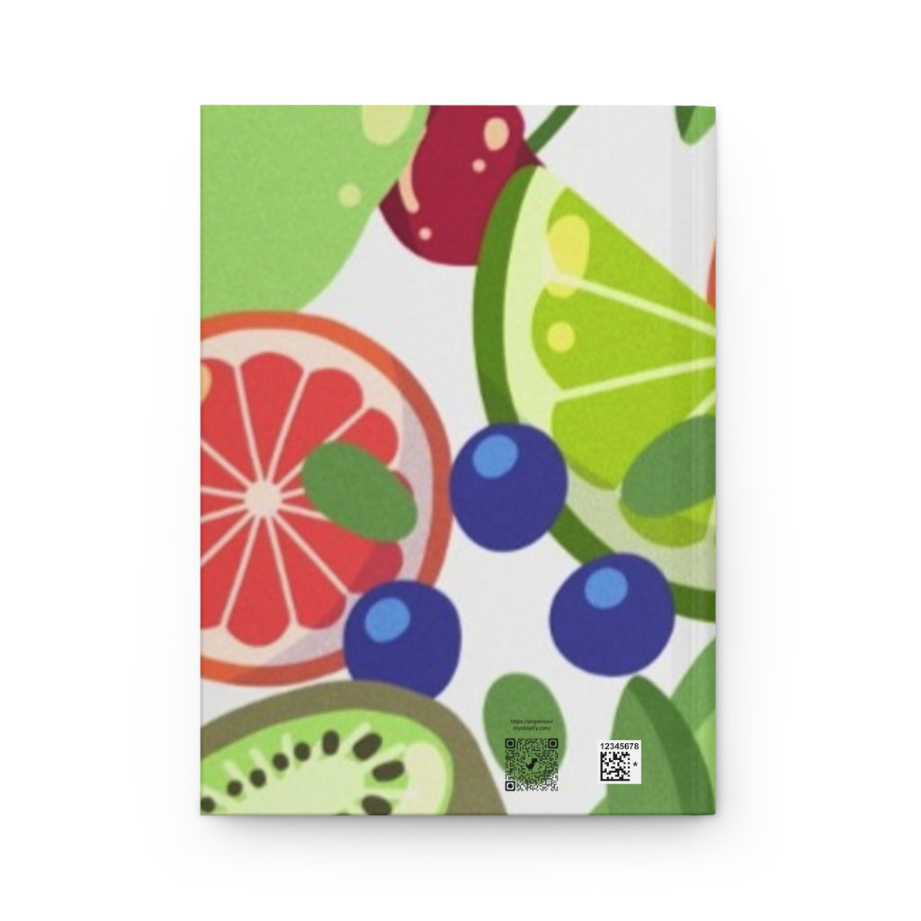 Family Recipes Hardcover Journal — Fruit Pattern Recipe Notebook