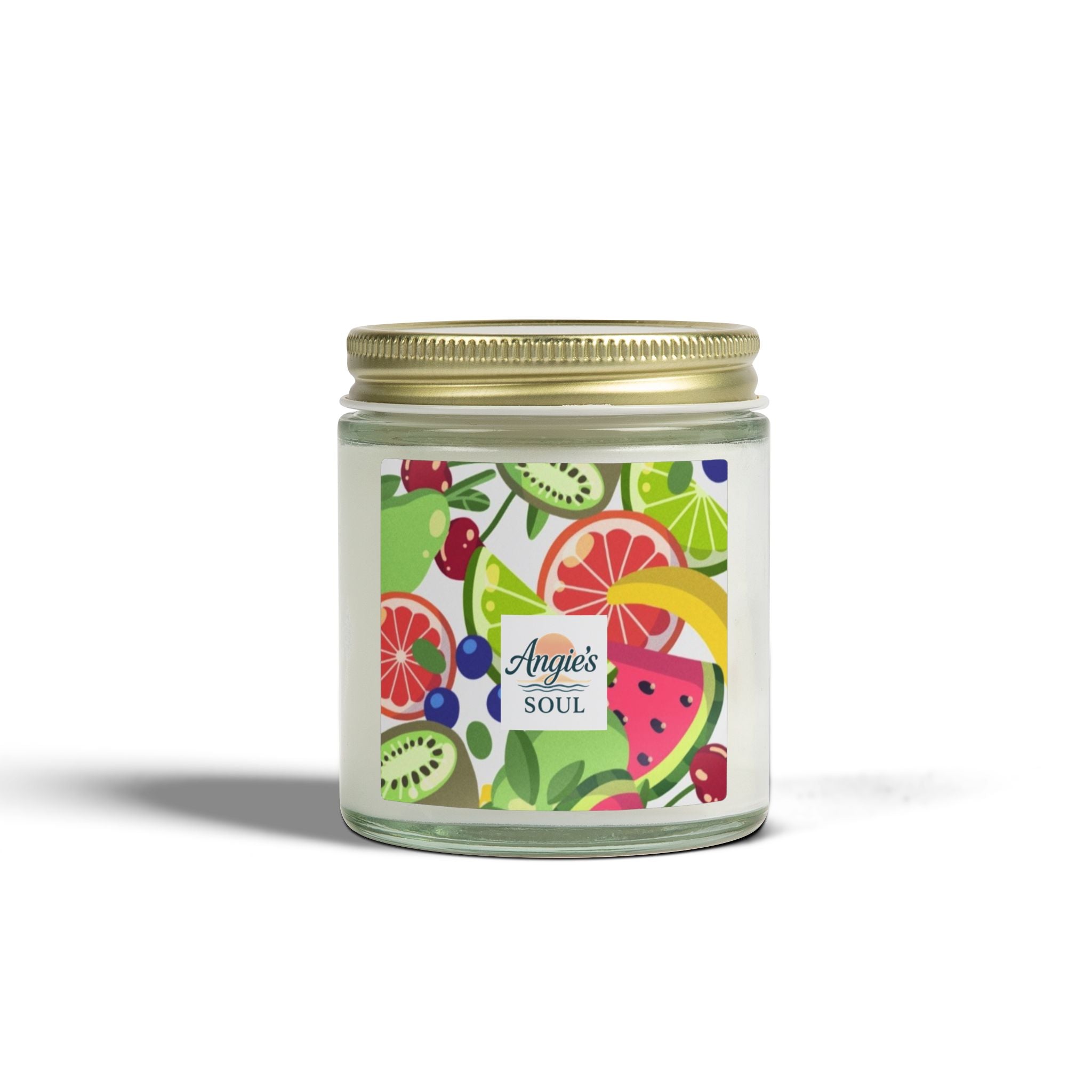 Coconut Apricot Scented Candle — Tropical Fruit Soy Jar (4oz/9oz)