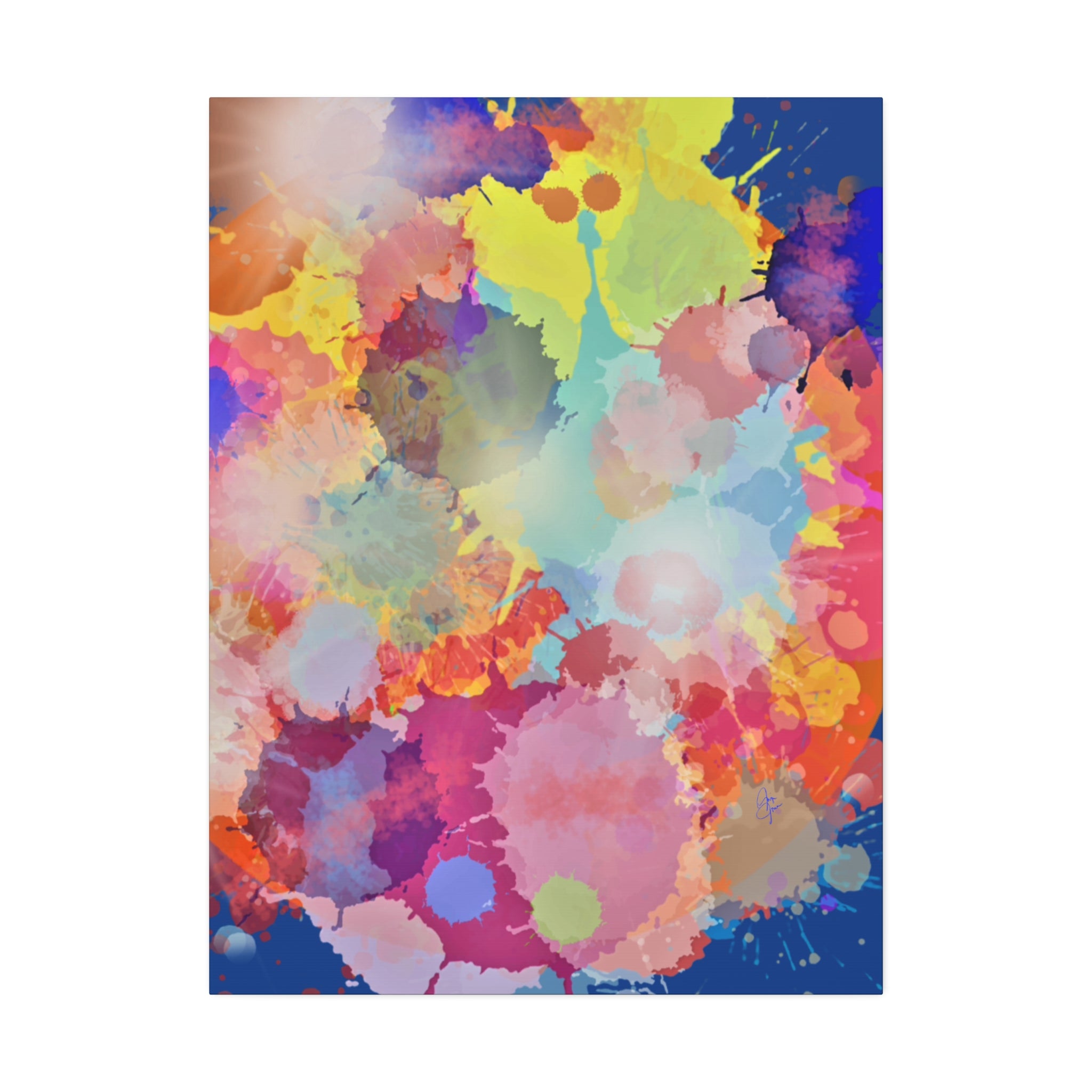 Abstract Color Splash Canvas Print — Vibrant Watercolor Ink Splash Wall Art