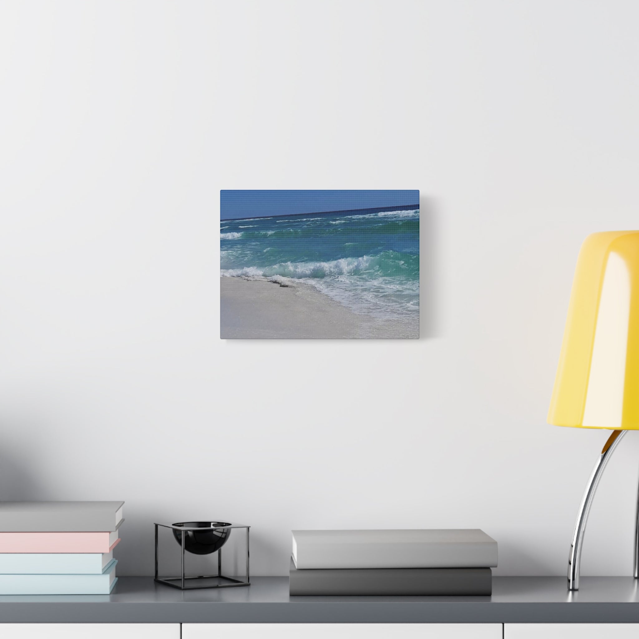 Seaside Waves Matte Canvas Print — Stretched Beach Wall Art