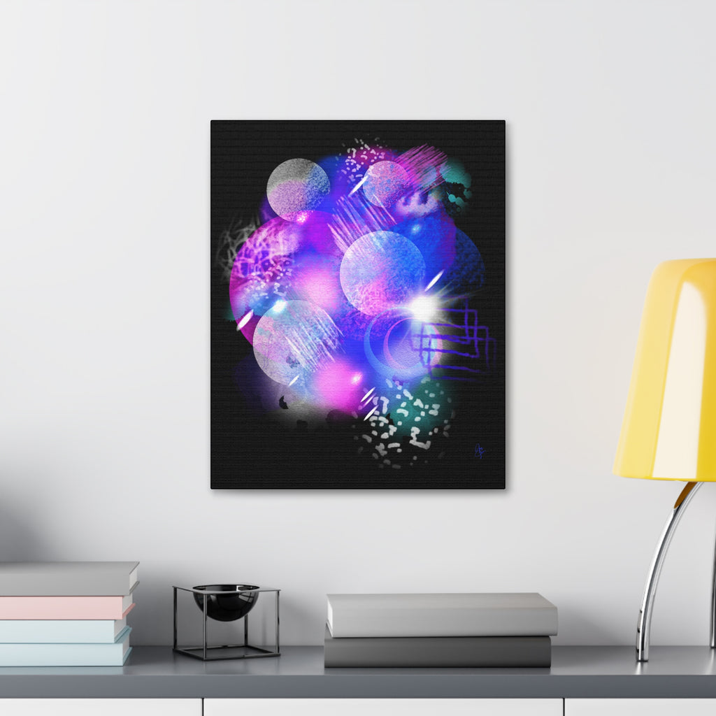 Abstract Neon Galaxy Canvas Print — Stretched 1.5''