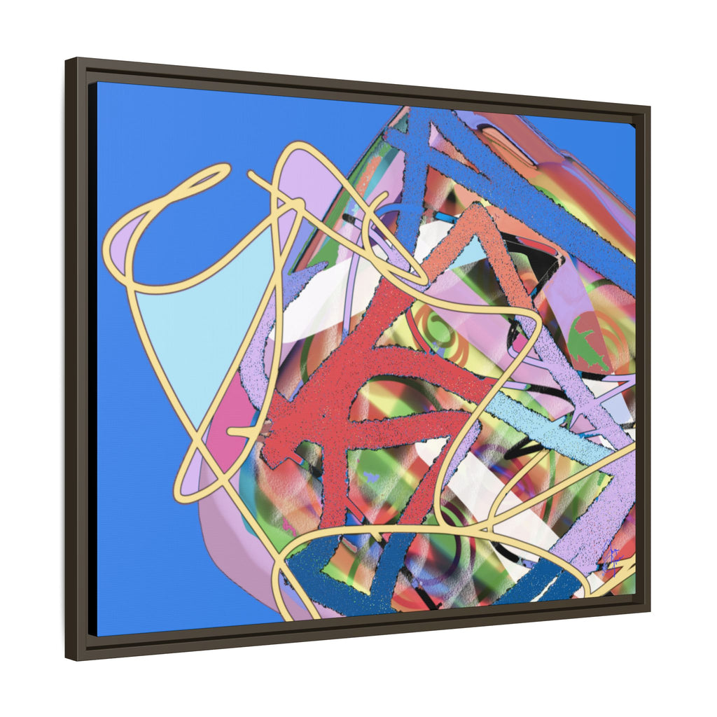 Abstract Multi‑Color Framed Canvas Art – Vibrant Modern Wall Decor