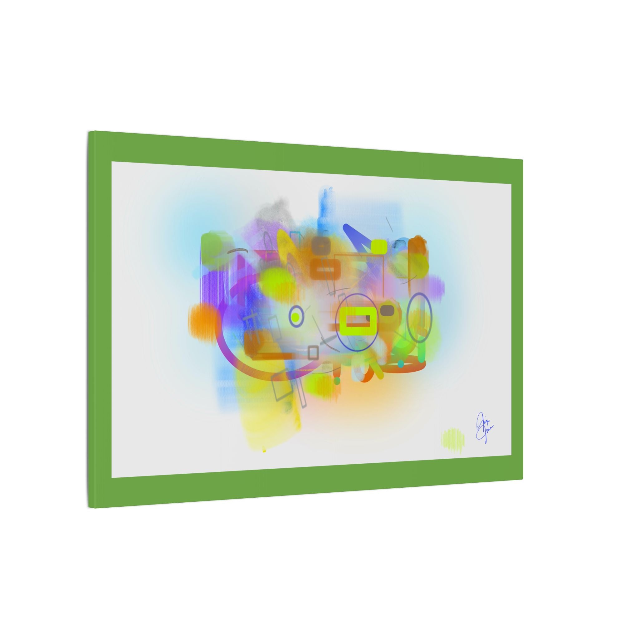 Abstract Color Burst Matte Canvas Print — Vibrant Geometric Wall Art