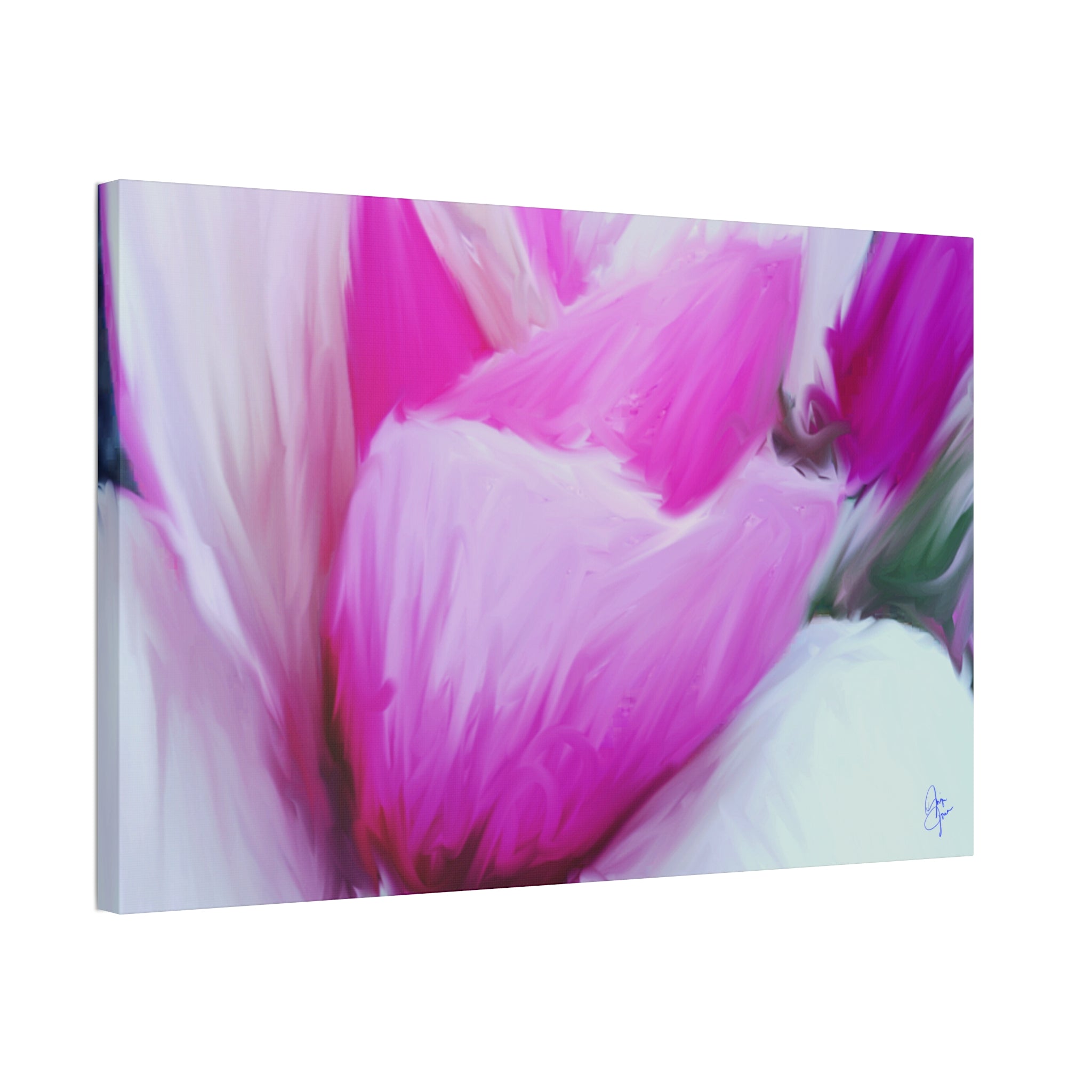Pink Tulip Tree Abstract Canvas Wall Art — Stretched 1.5"