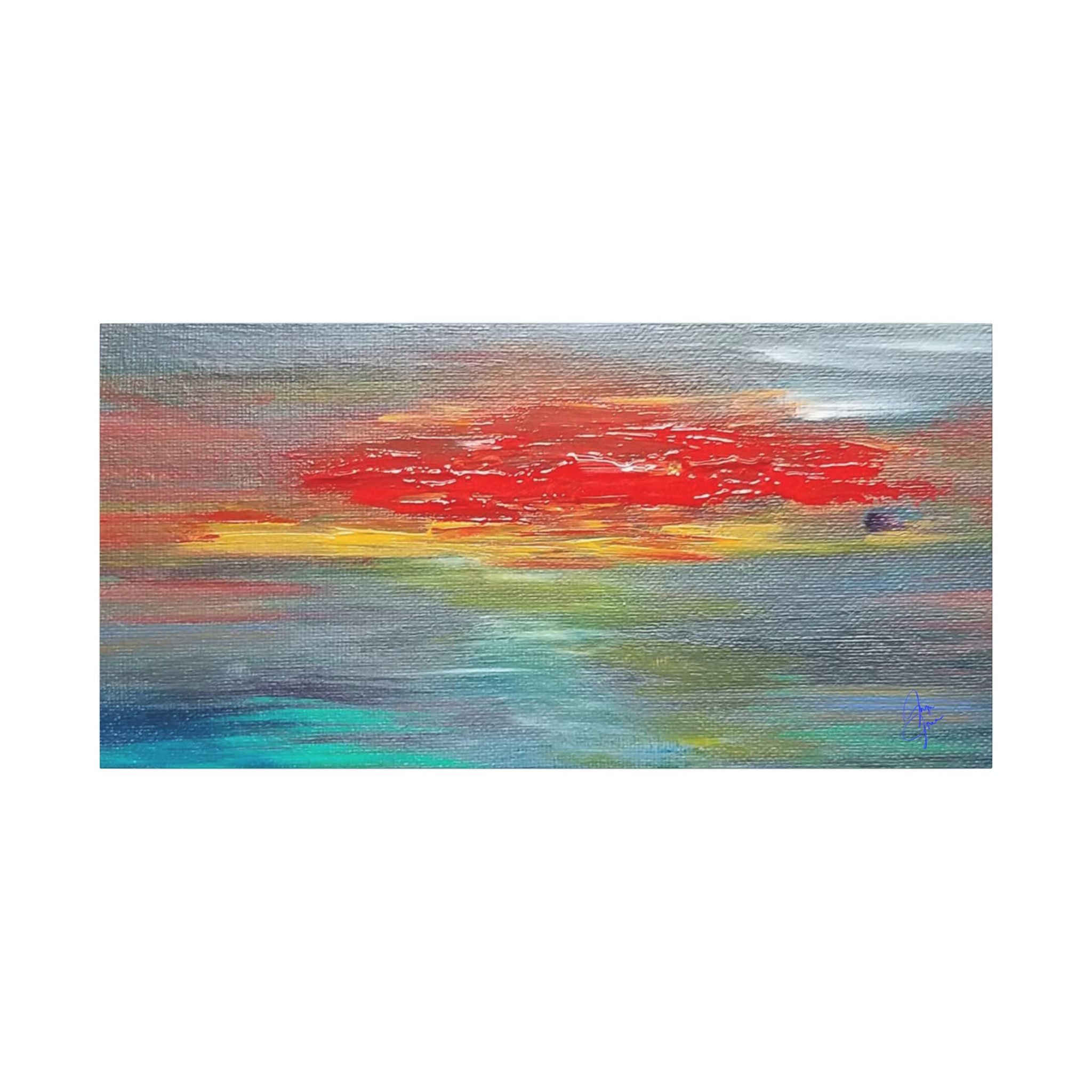 Abstract Sunset Matte Canvas Wall Art