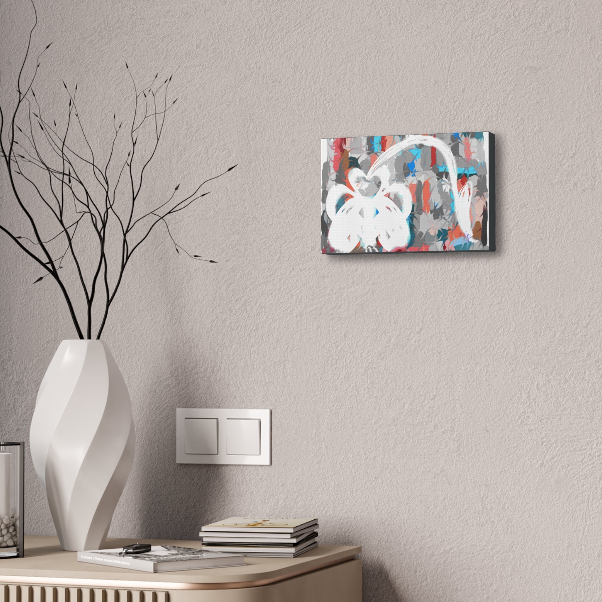 Abstract Coastal Breeze Canvas Print — Modern Stretched Wall Art
