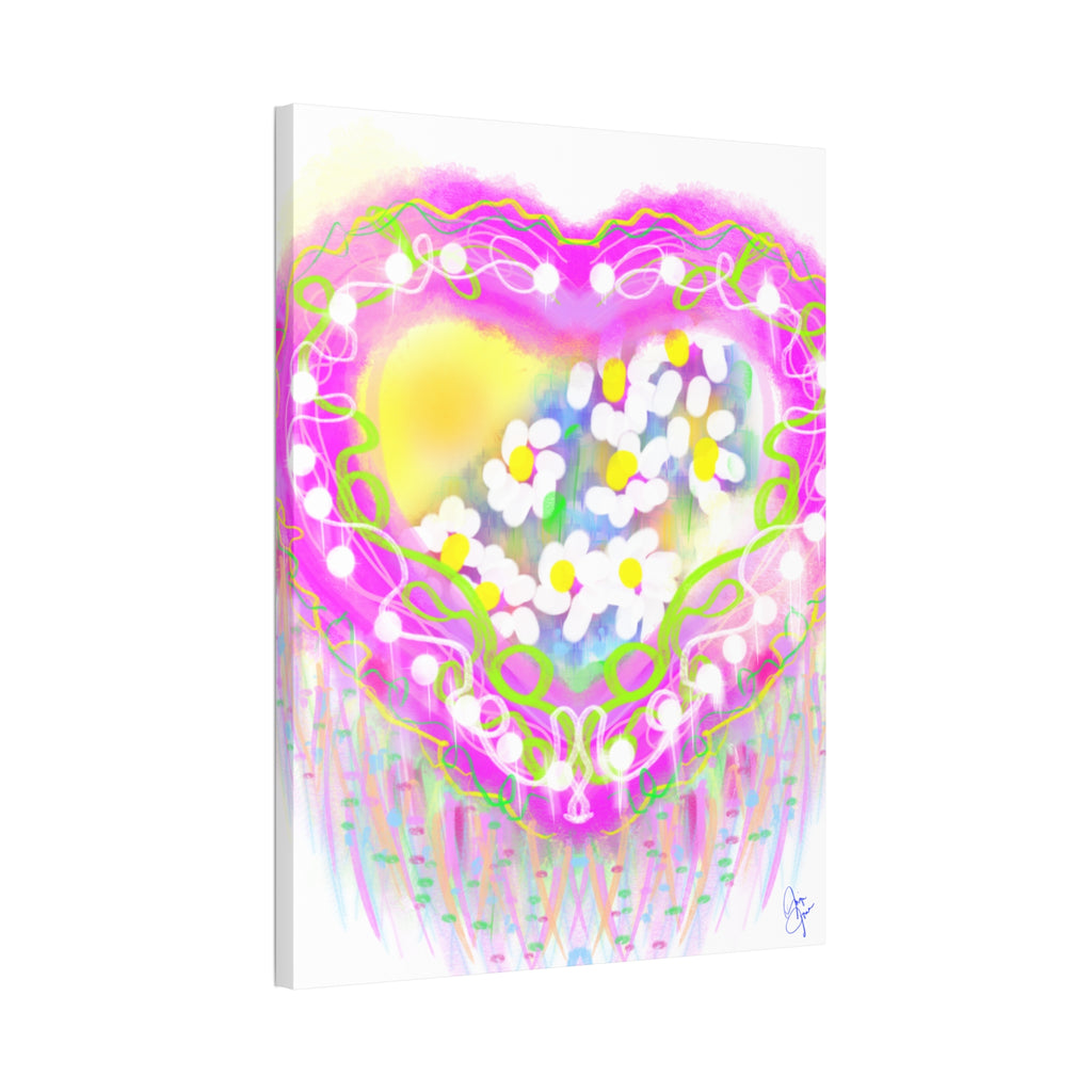 Daisy Burst Canvas Art — Bright Floral Stretched Canvas 1.5"