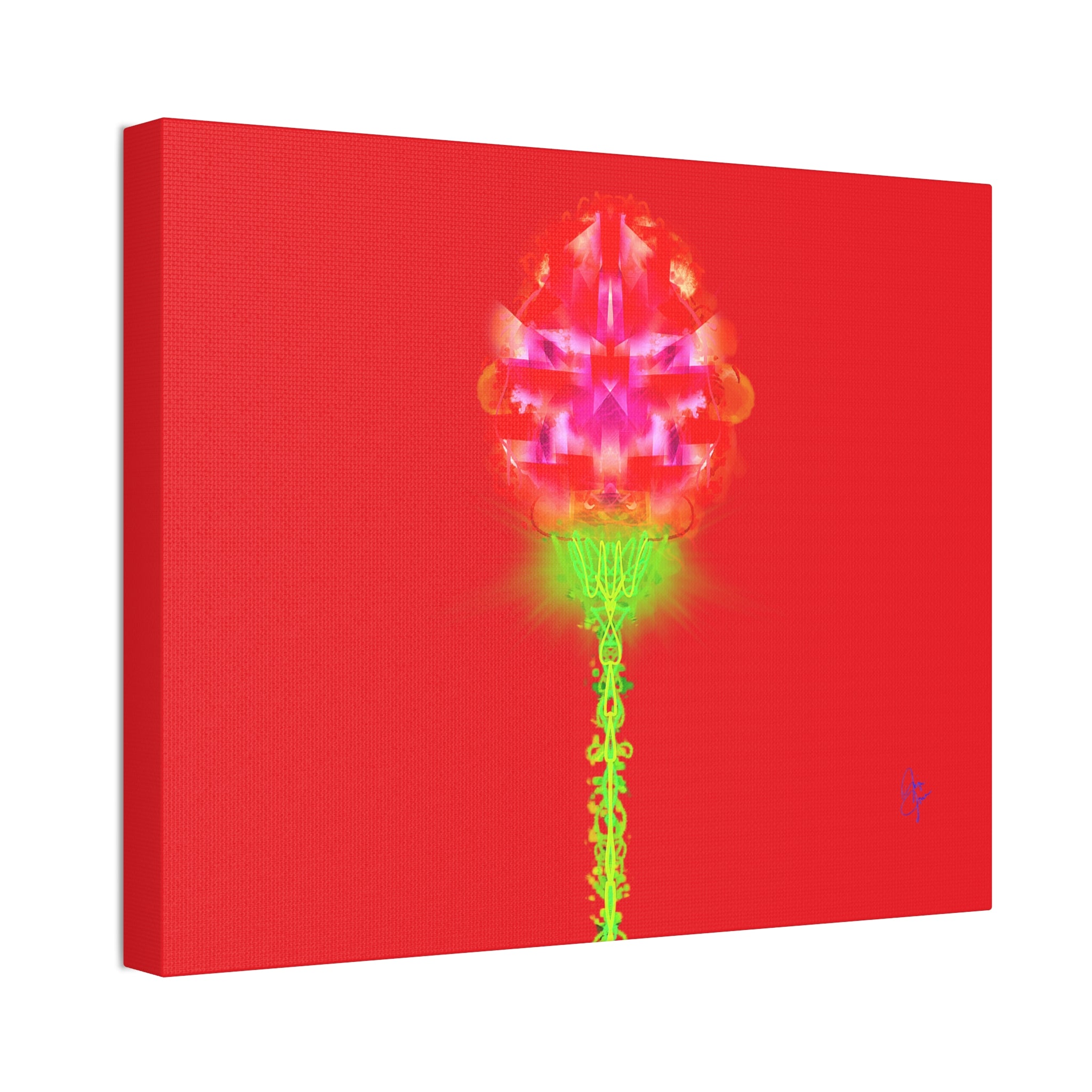 Single Rose Canvas Stretched 1.5" — Rose Wall Art