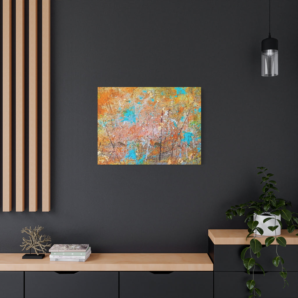 Matte Canvas Wall Art — 'Walk in the Woods' Abstract by Angie Jones (Stretched 1.25")