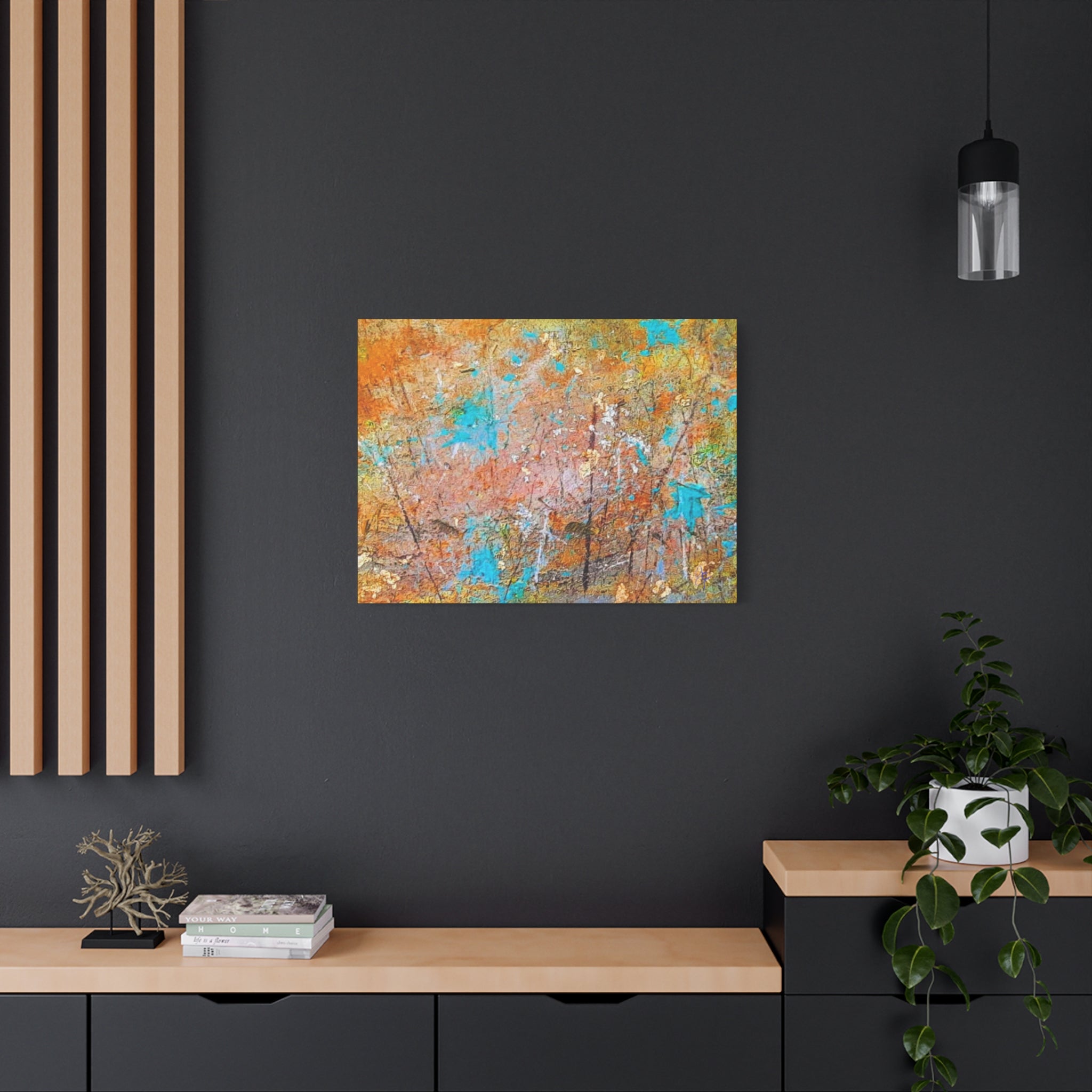 Matte Canvas Wall Art — 'Walk in the Woods' Abstract by Angie Jones (Stretched 1.25")