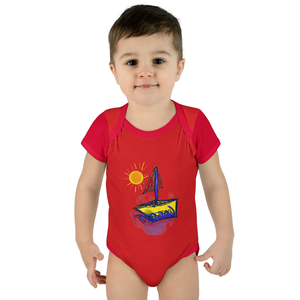 Sailboat Sunshine Infant Bodysuit – Cute Baby Nautical Onesie