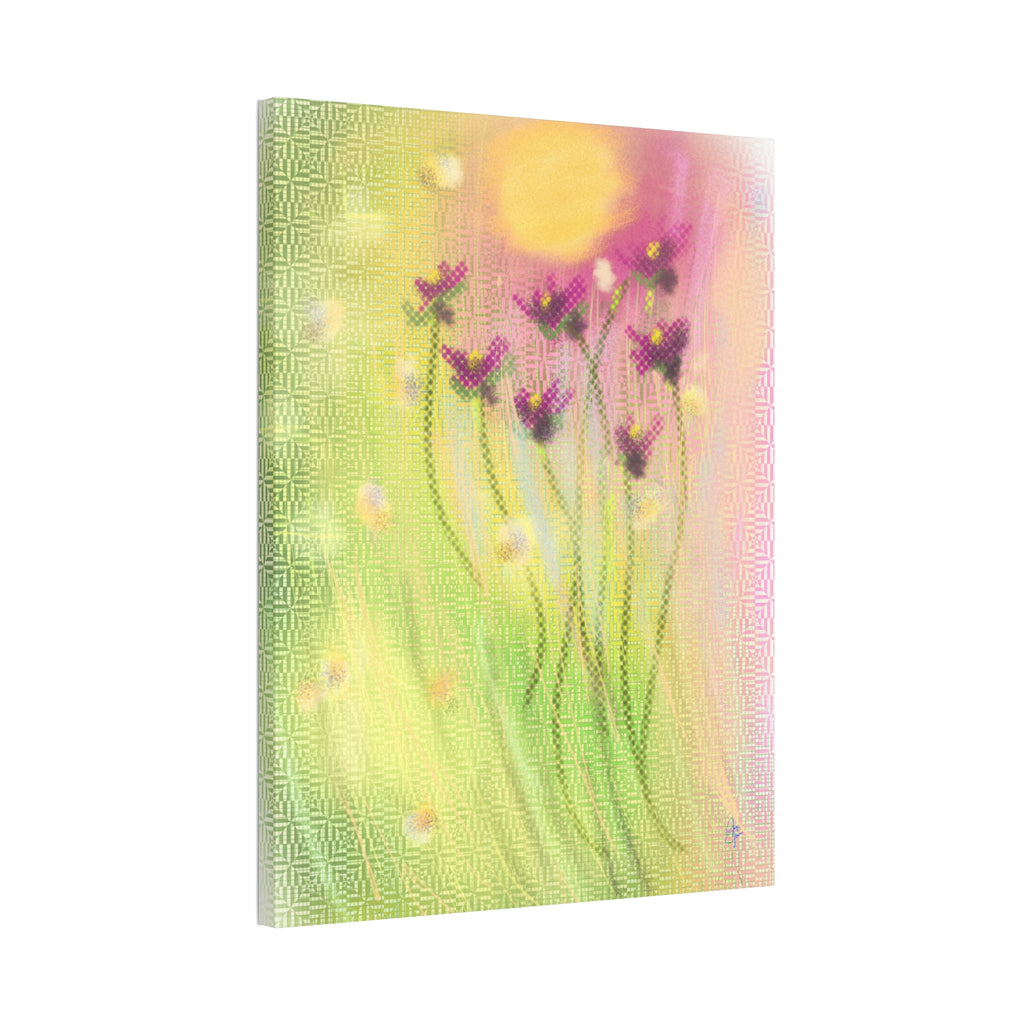 Spring Meadow Floral Canvas Stretched Wall Art (1.5" Depth)
