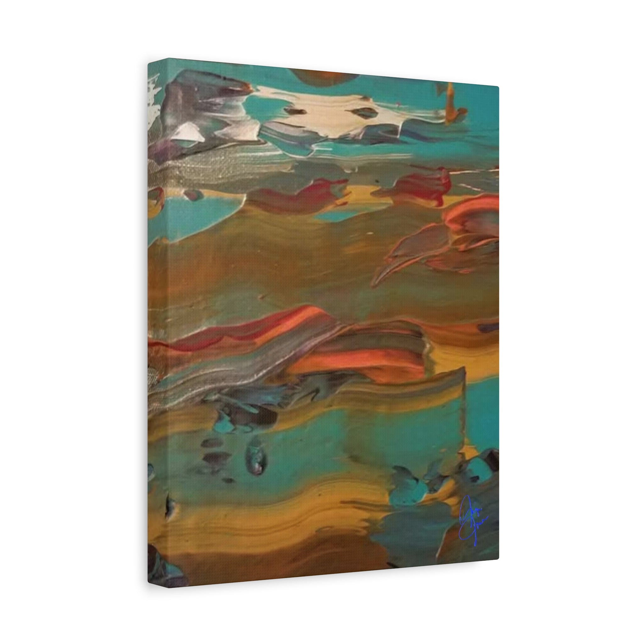 Abstract Colorwave Matte Canvas Print — Stretched 1.25" Wall Art