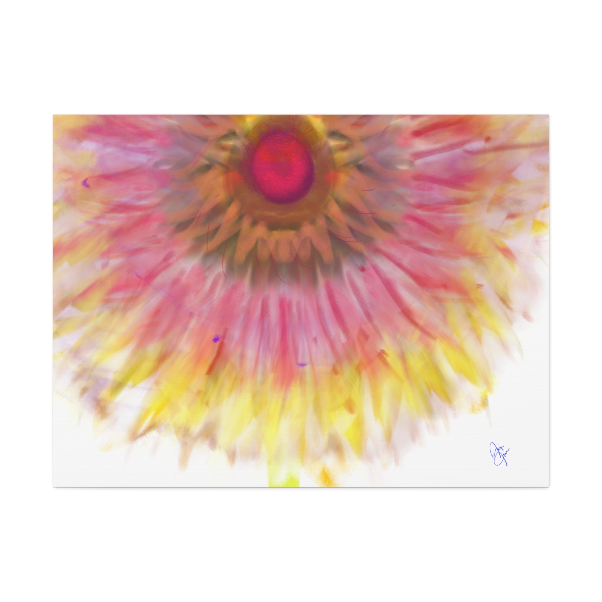Sunburst Floral Canvas Print – Stretched 1.5'' Wall Art