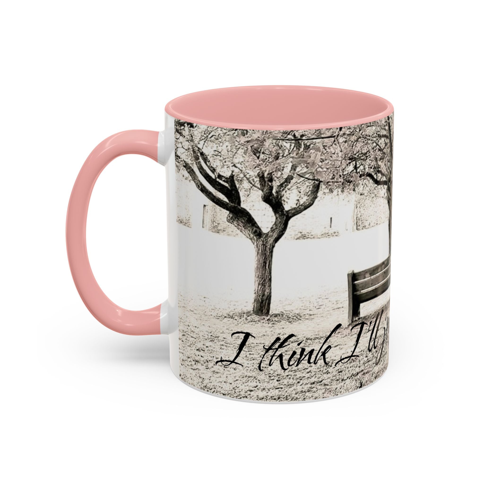Conversation Bench Coffee Mug — 'I'll Join the Conversation' Accent Ceramic Mug