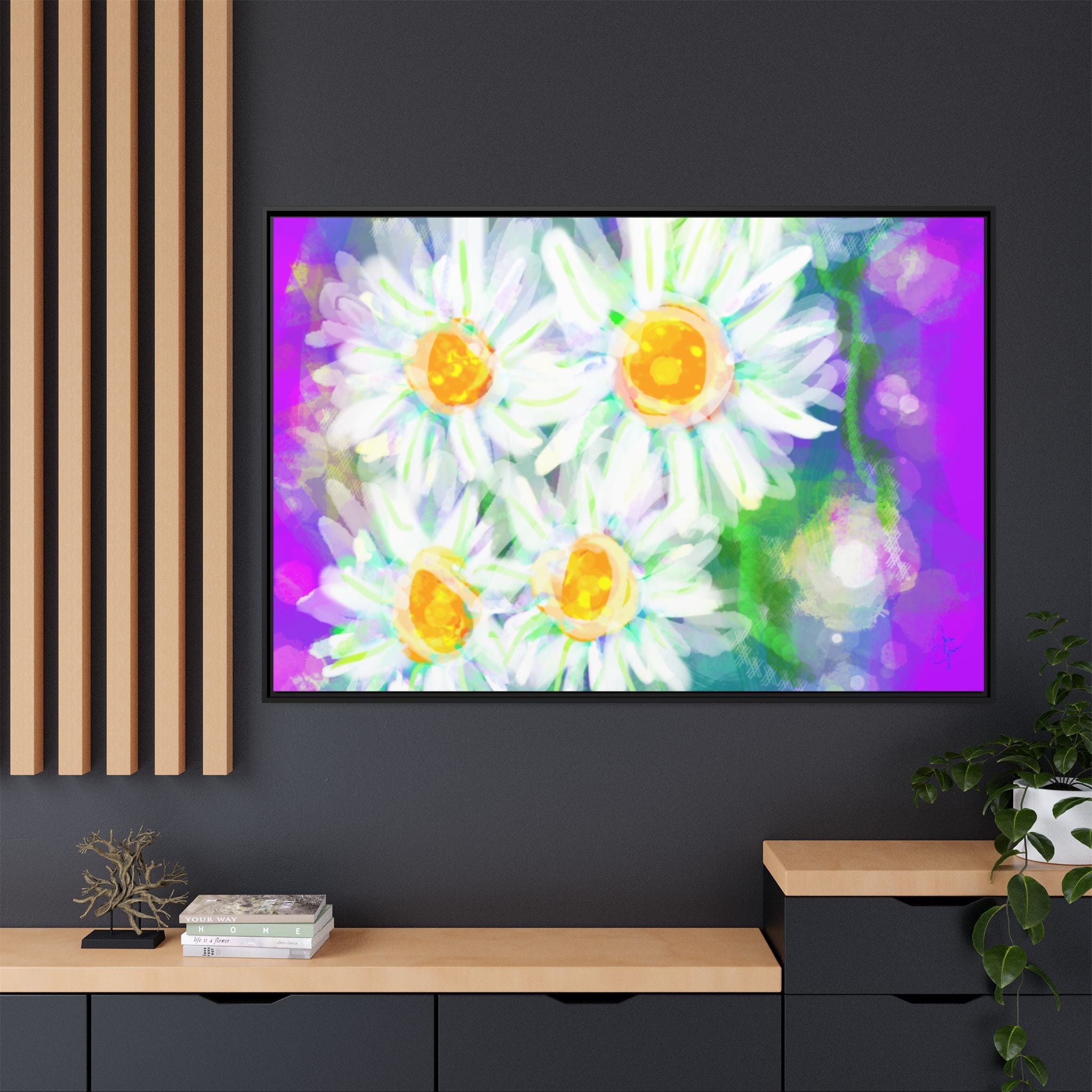 Matte Canvas, Framed (Multi-color)
