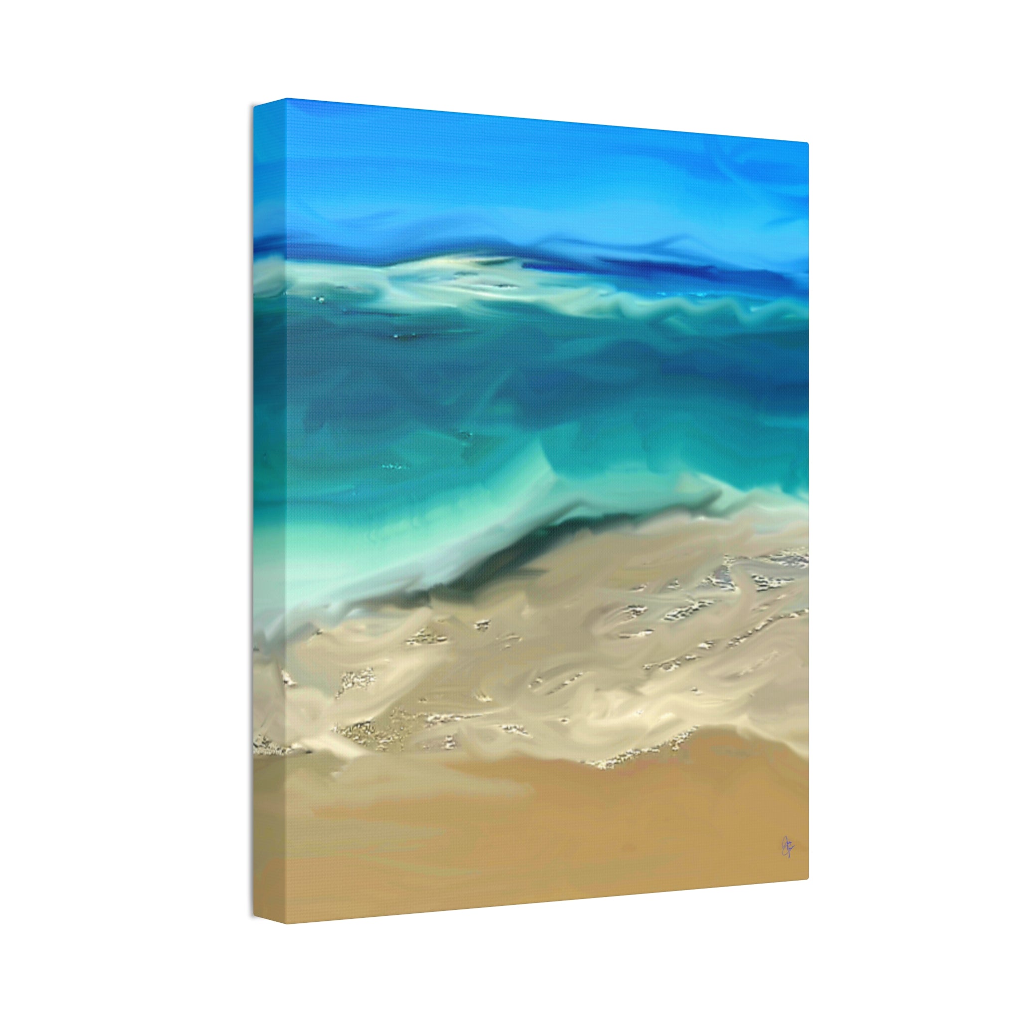 Ocean Waves Canvas Wall Art — Coastal Beach Seascape Canvas Print