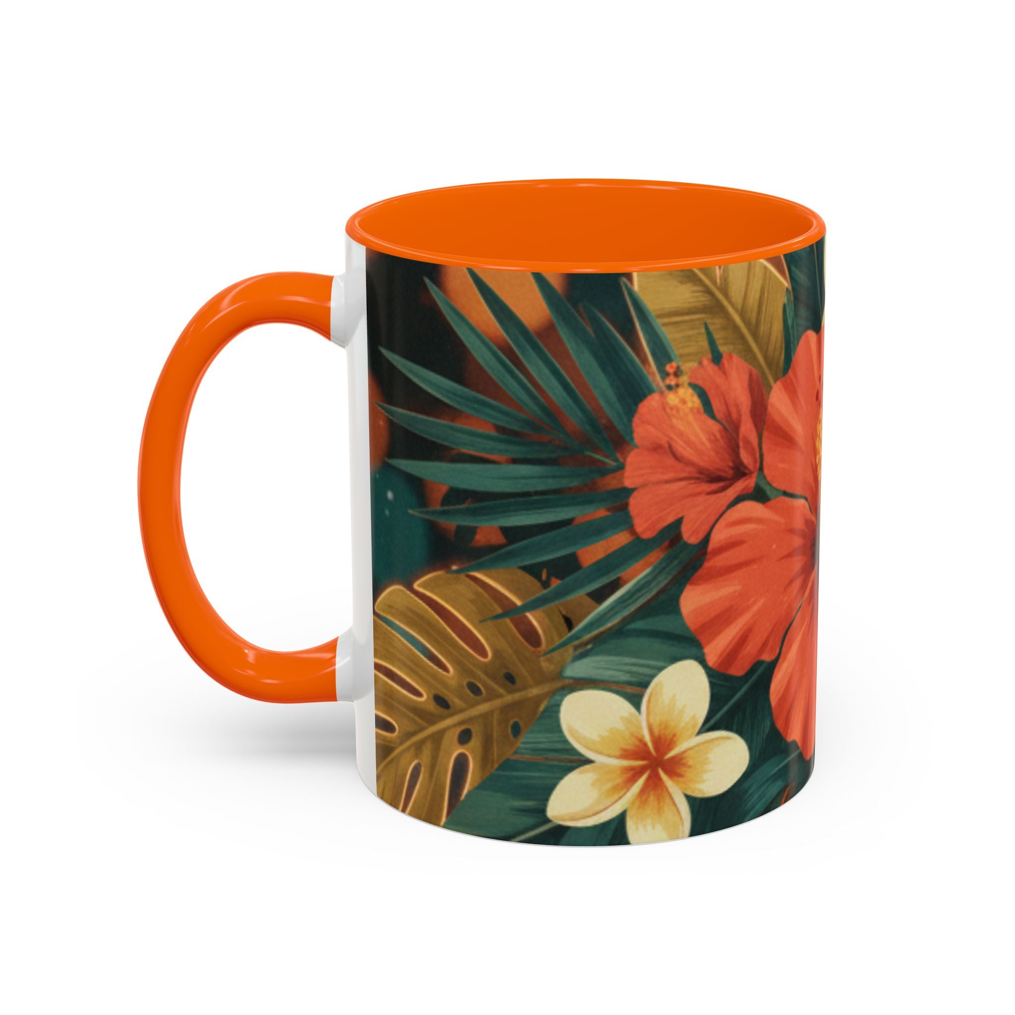 Hibiscus Tropical Coffee Mug — Floral Island Accent Mug (11/15 oz)