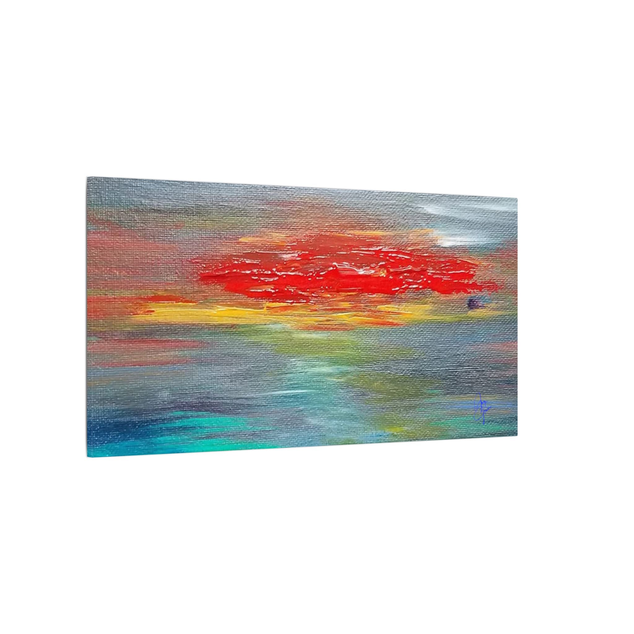 Abstract Sunset Matte Canvas Wall Art