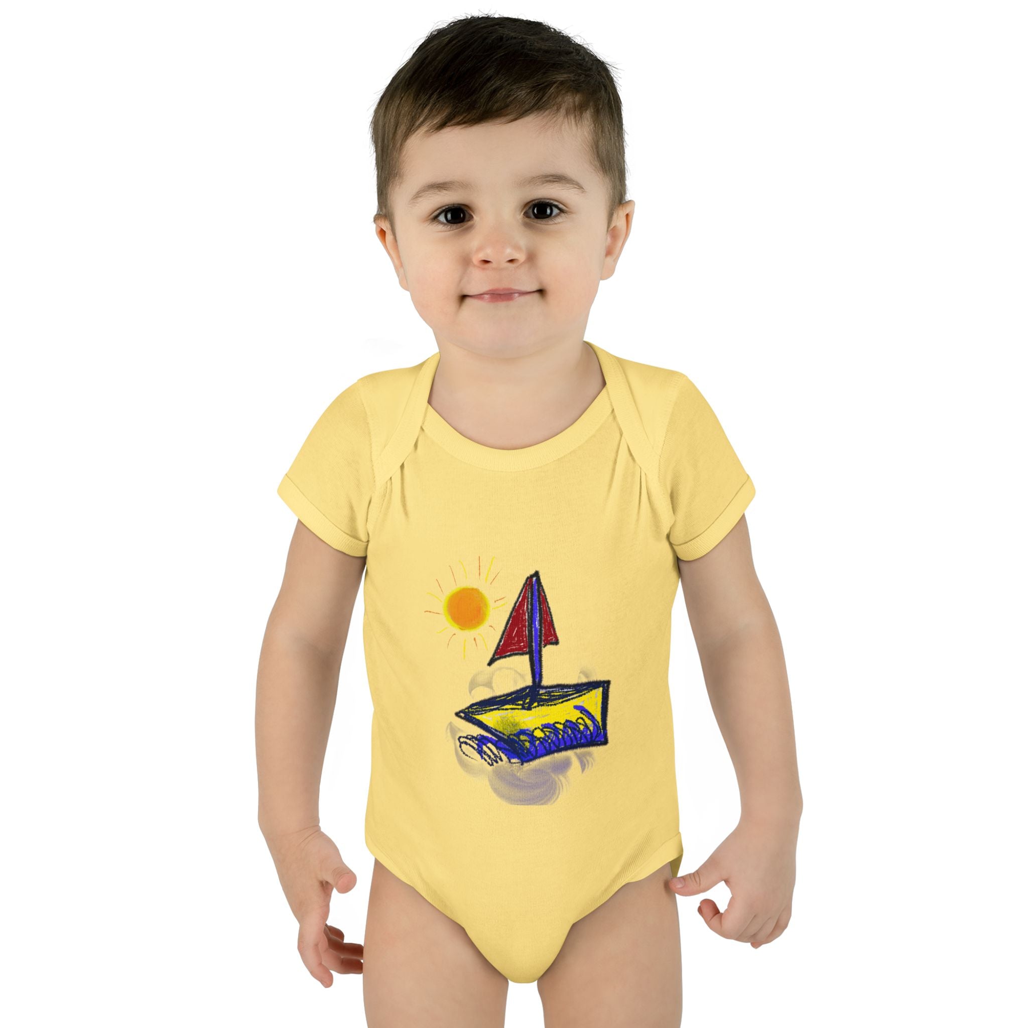 Sailboat Sunshine Infant Bodysuit – Cute Baby Nautical Onesie