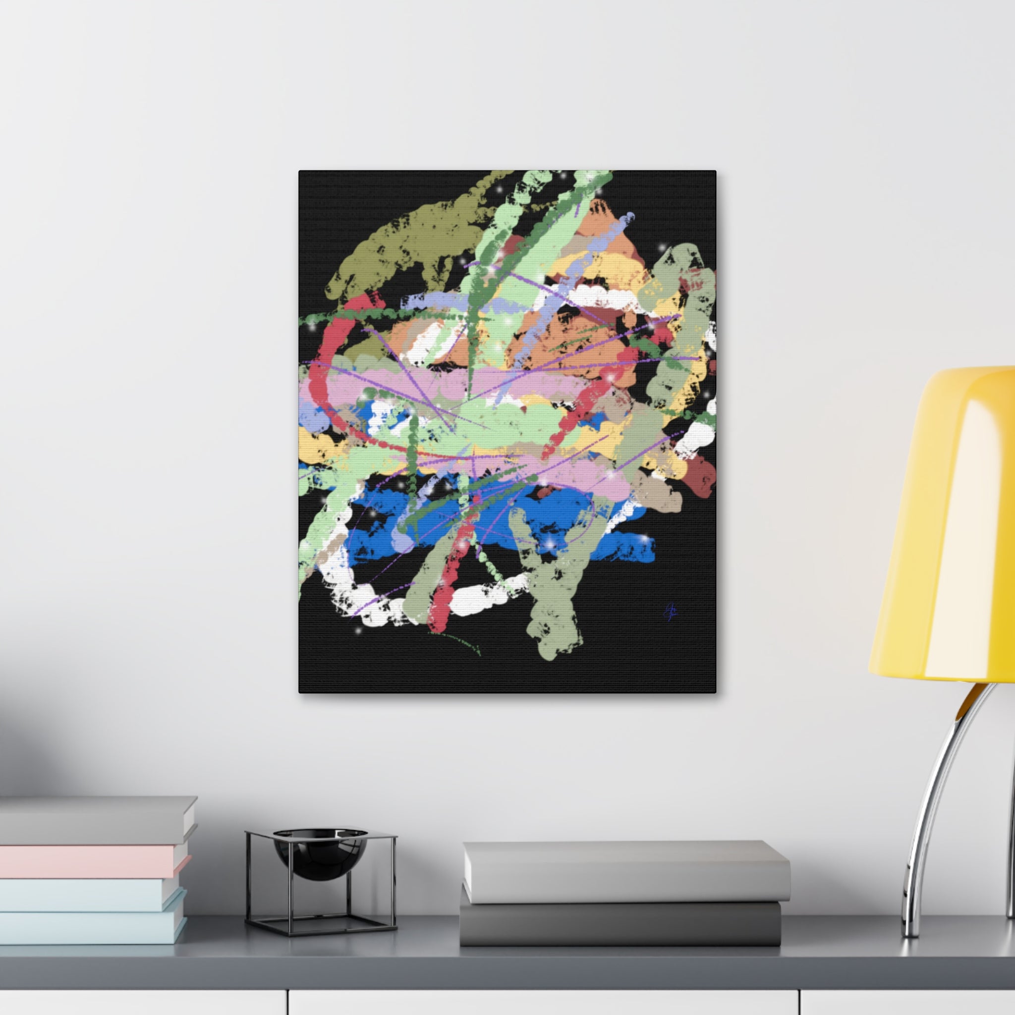 Abstract Color Splash Canvas Print — Vibrant Modern Wall Art (Stretched 1.5")